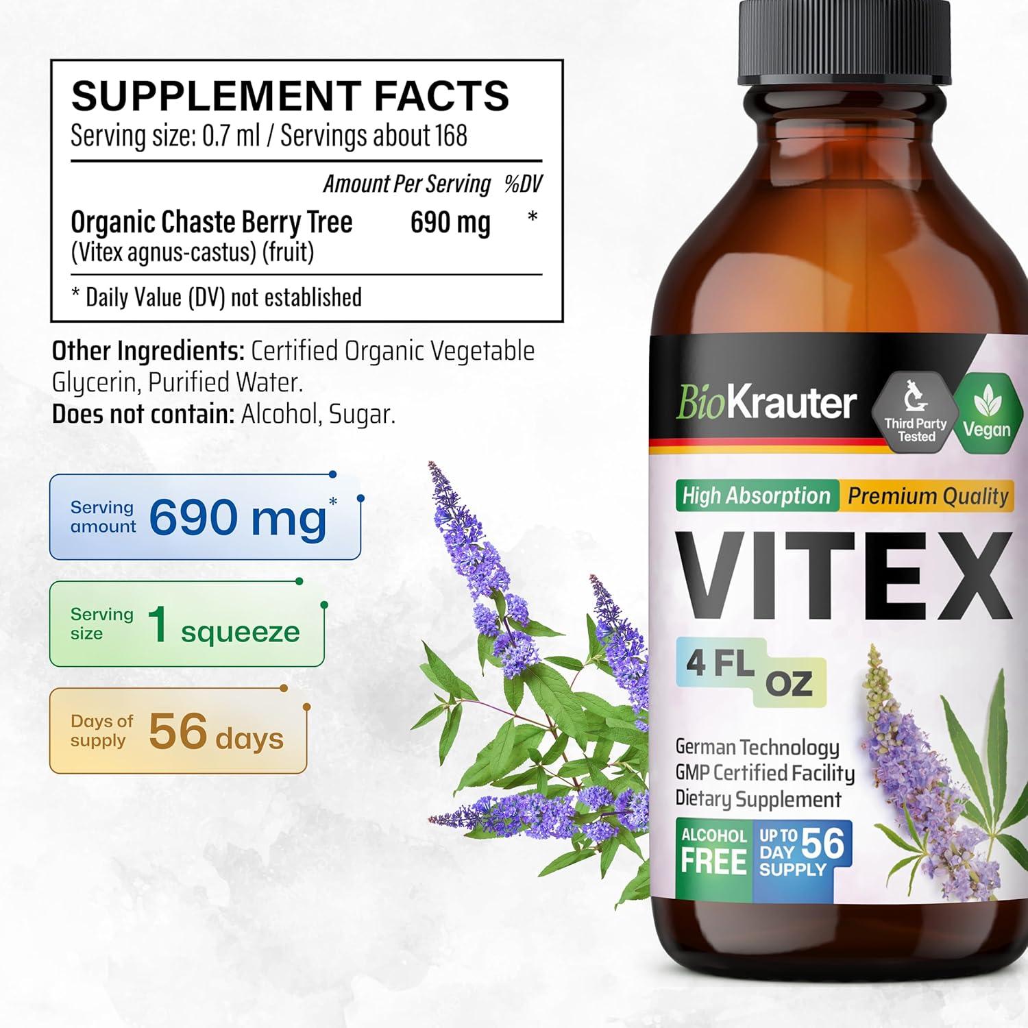 Suplemento de Baya de Vitex BIO KRAUTER 118 ml Vegano