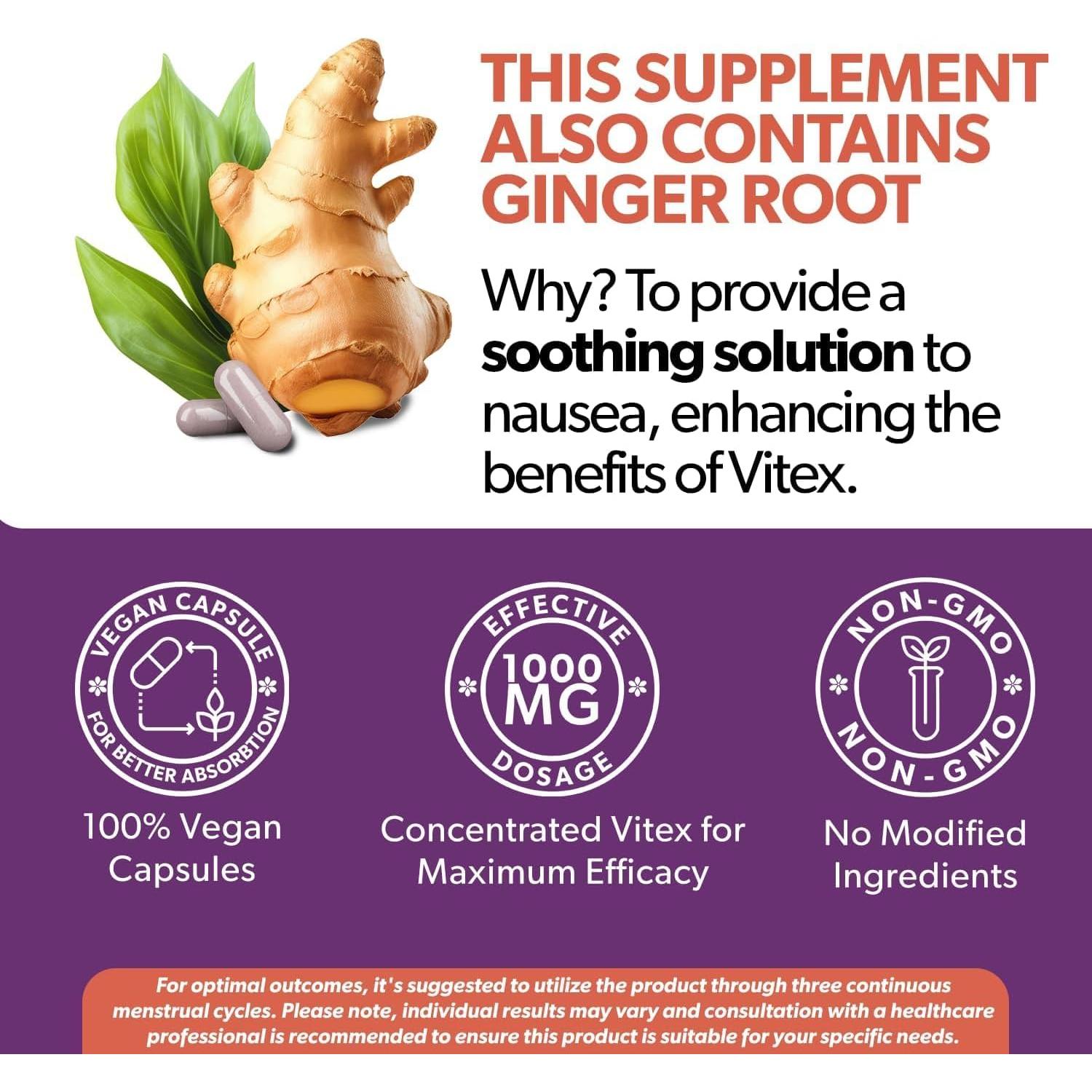 Suplemento Vitex Chasteberry Intimate Rose 1000 mg - 60 Cápsulas