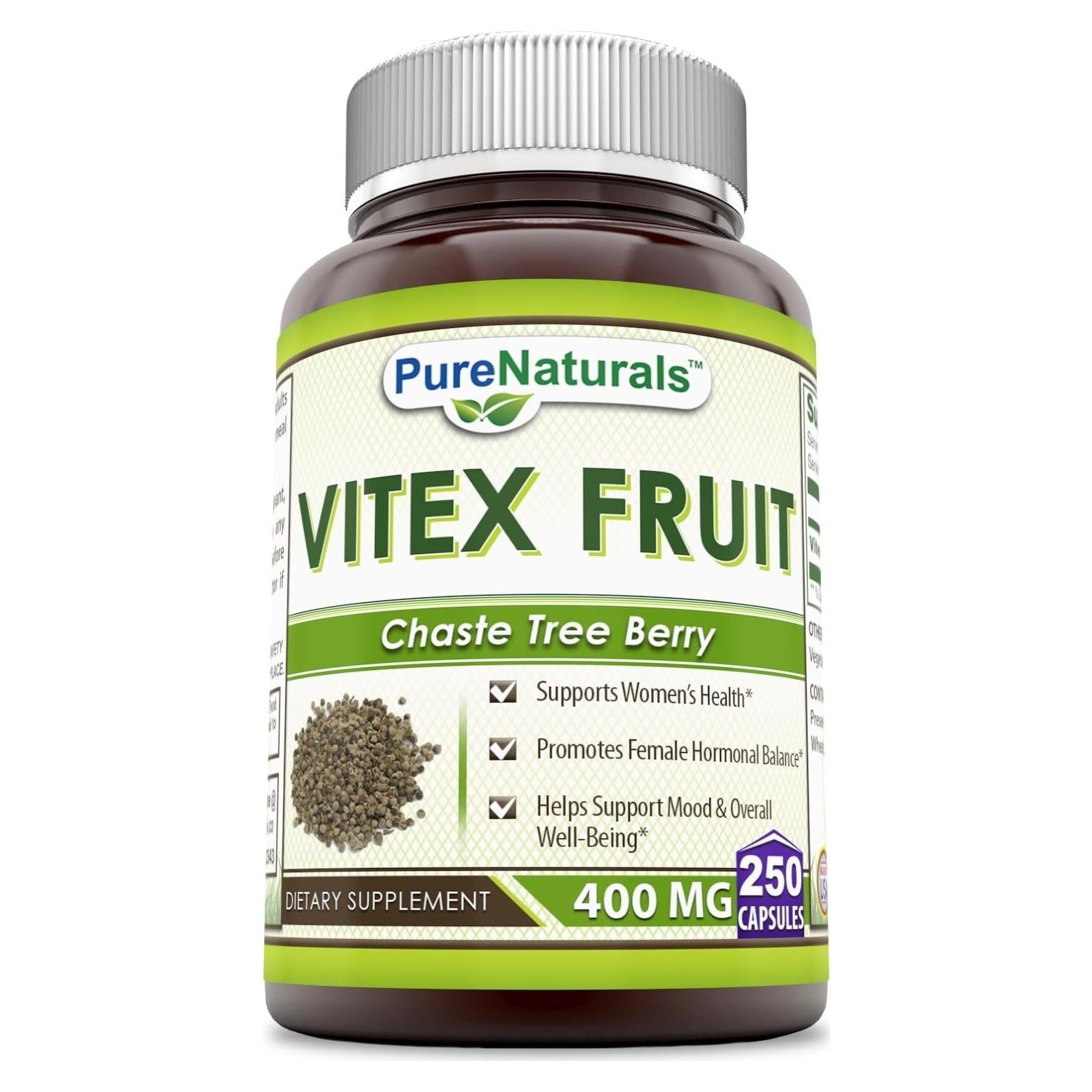 Suplemento Dietético Fruto de Vitex Pure Naturals 400 mg 250 Cápsulas