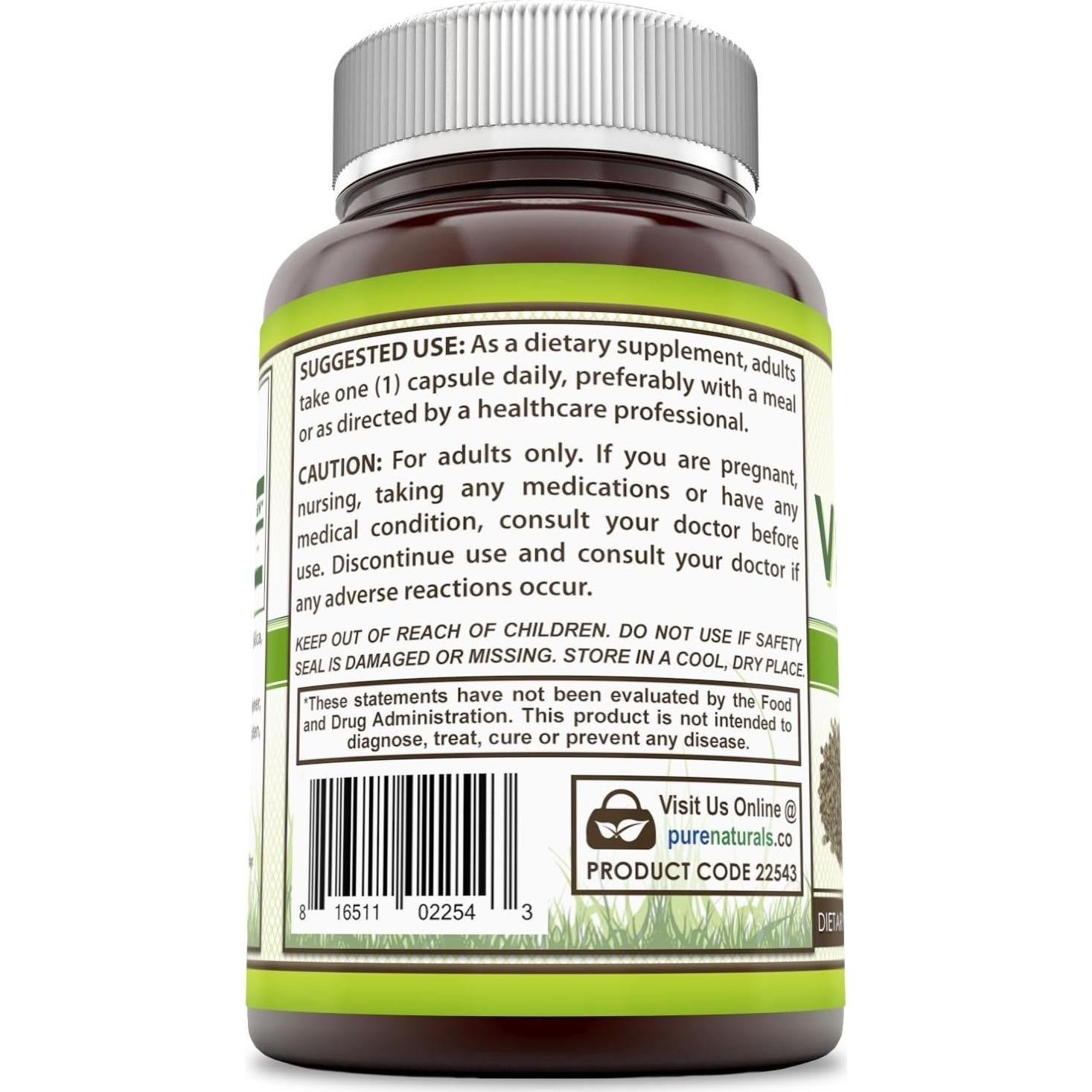 Suplemento Dietético Fruto de Vitex Pure Naturals 400 mg 250 Cápsulas