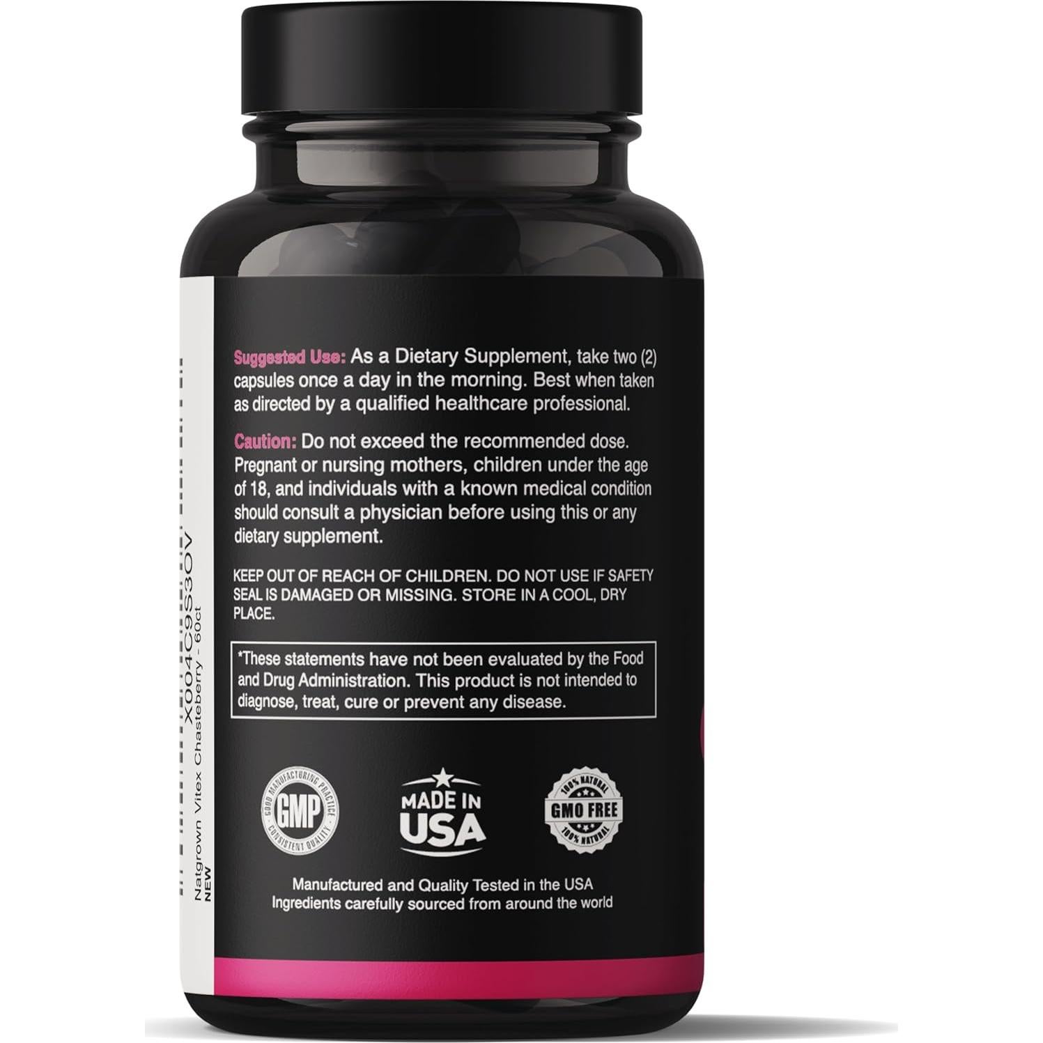 Suplemento Vitex Chasteberry Natgrown 1000 mg 60 Cápsulas