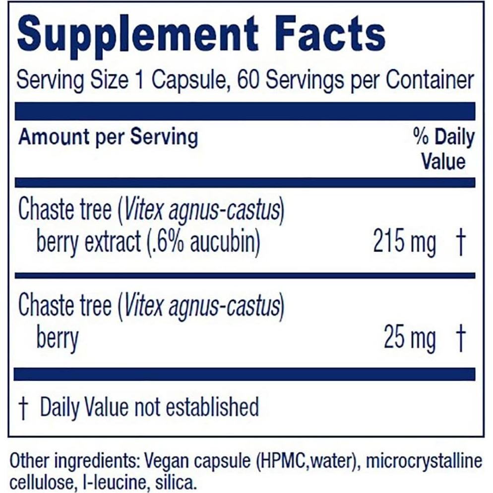 Vitanica Baya de Árbol Vitex Extracto Plus Vegano 60 Cápsulas