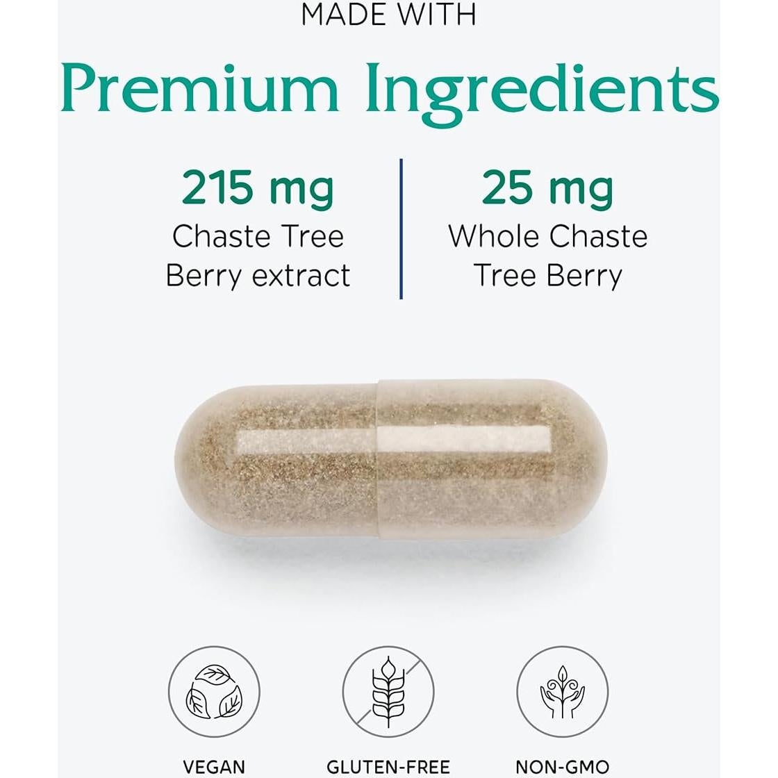 Vitanica Baya de Árbol Vitex Extracto Plus Vegano 60 Cápsulas