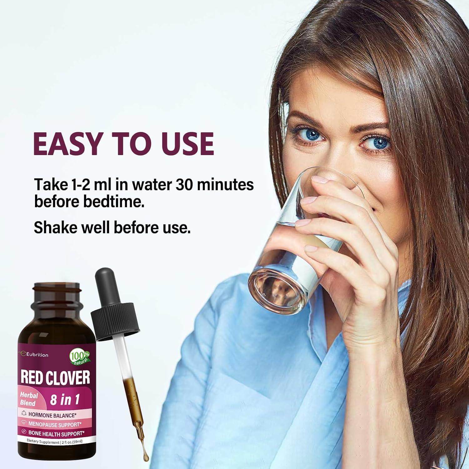 Extracto de Trébol Rojo Eubrition 59 ml - Suplemento Herbal 8 en 1