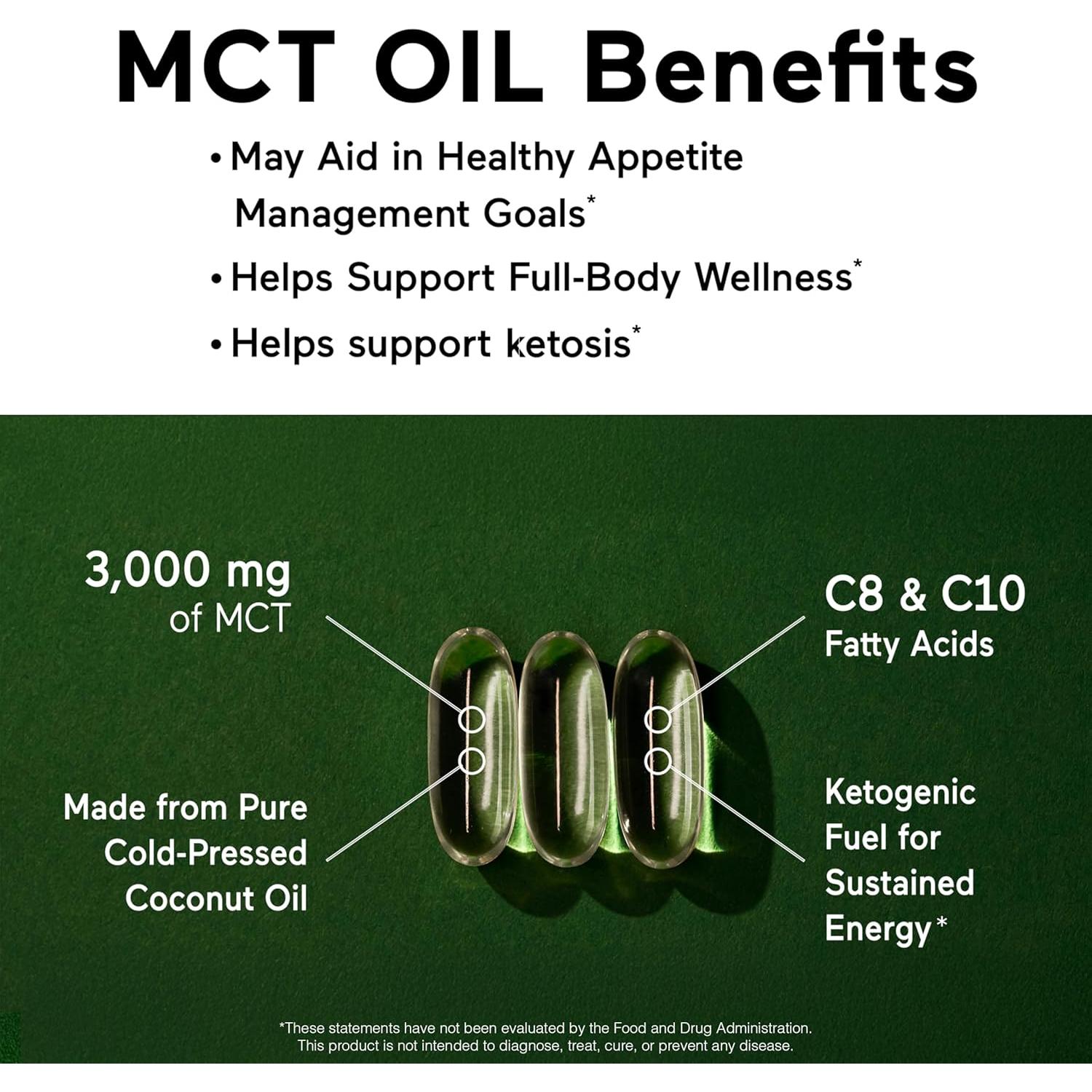 Cápsulas de Aceite MCT Smarter Nutrition C8 y C10 - 90 Unidades