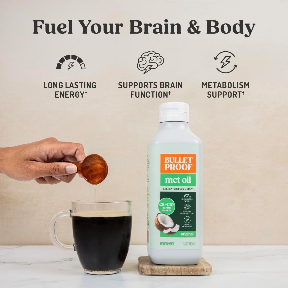 Aceite MCT Bulletproof 32 Oz (0.95 L) Keto Energía Cerebral