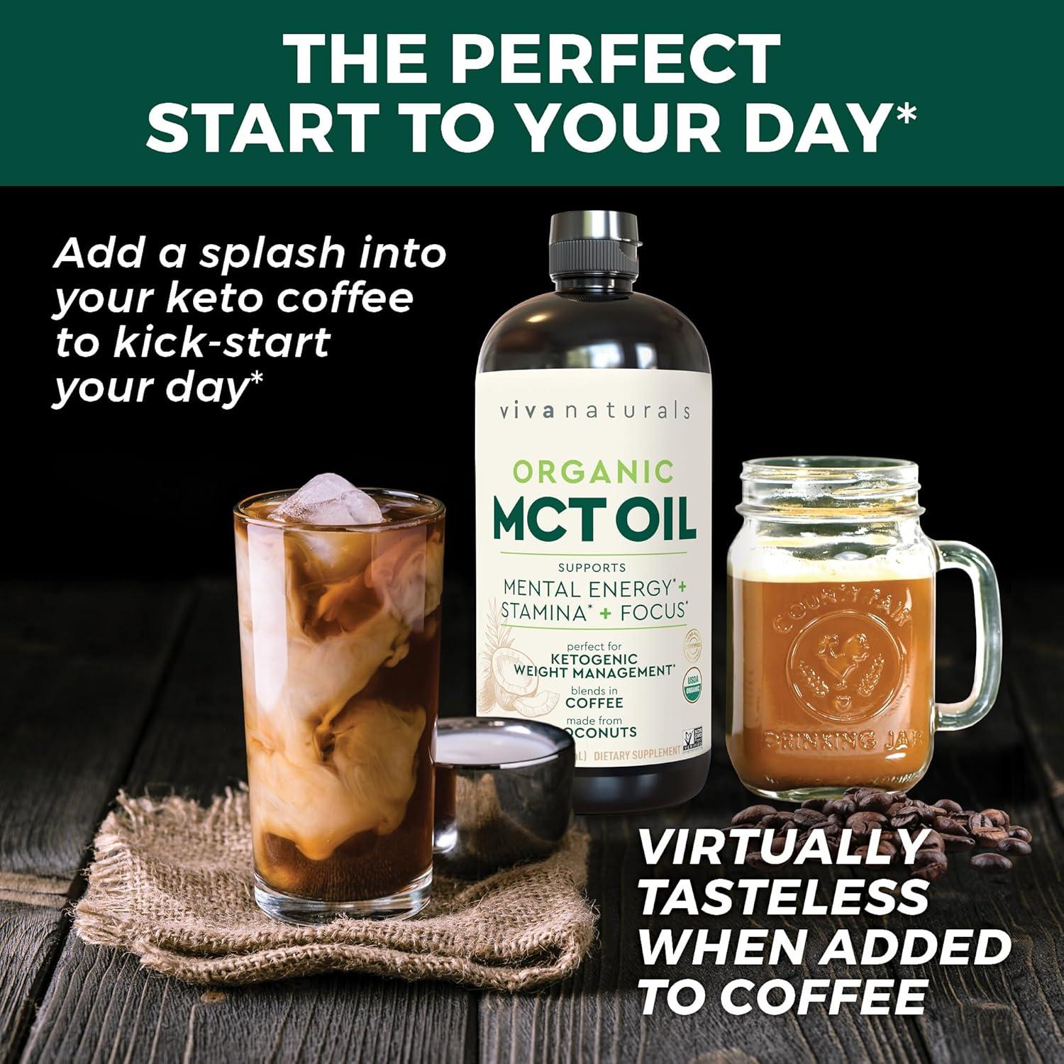 Aceite MCT Orgánico Viva Naturals 946 ml - Energía y Keto