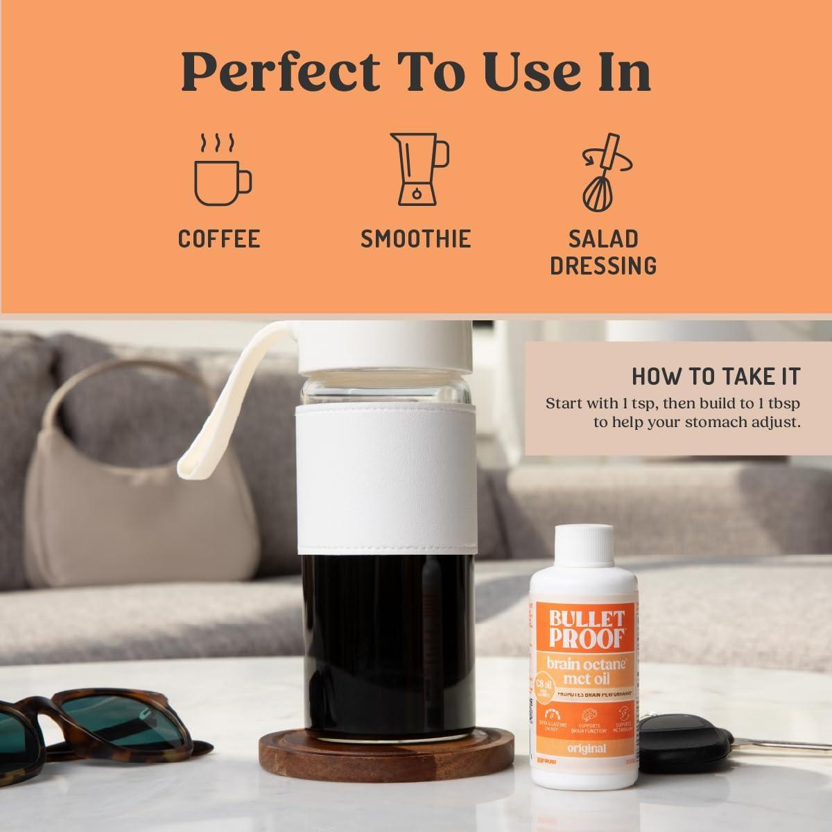 Aceite MCT C8 Bulletproof 85.05 ml - Suplemento Keto Energético