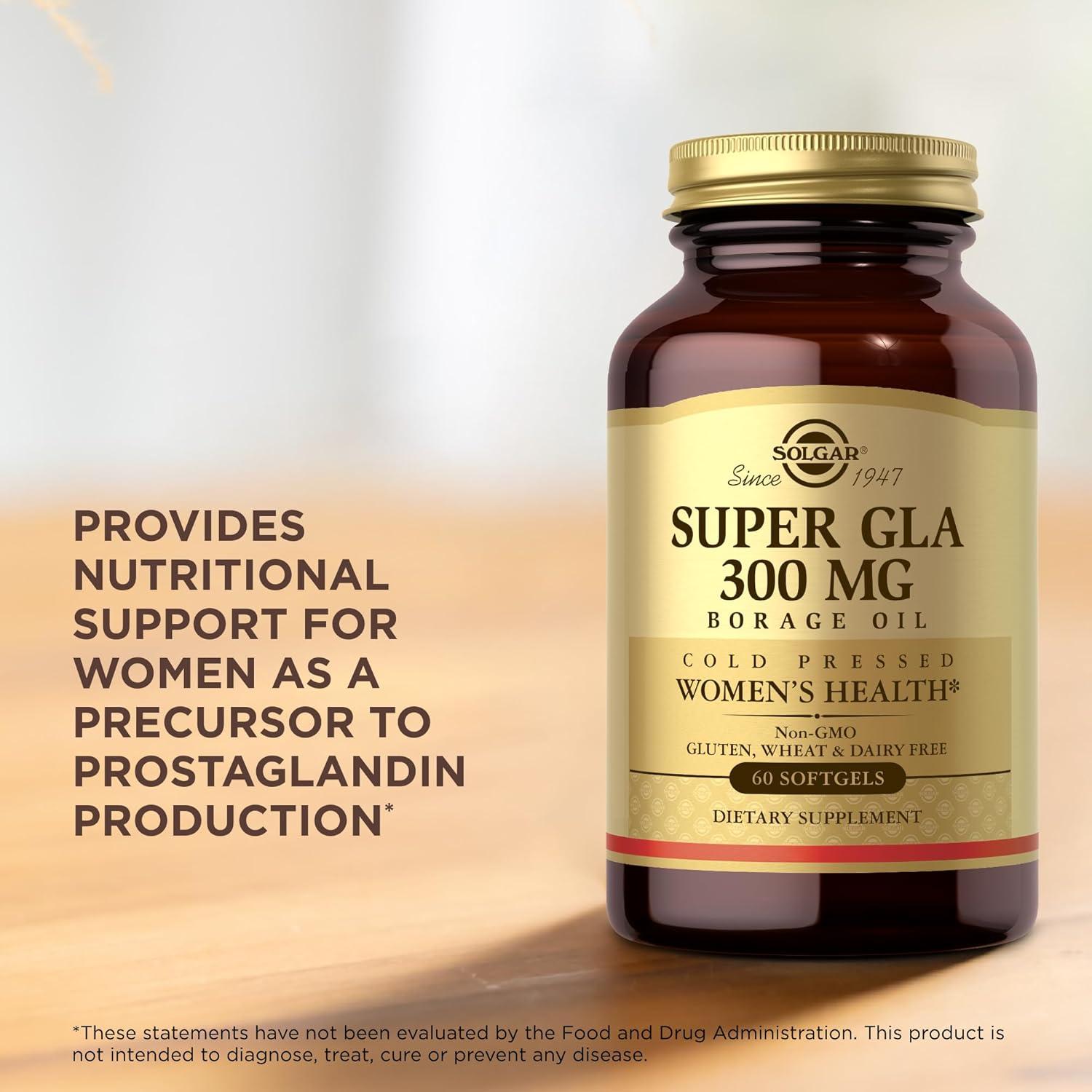 Solgar Super GLA 300 mg - 60 Softgels - Aceite de Borraja