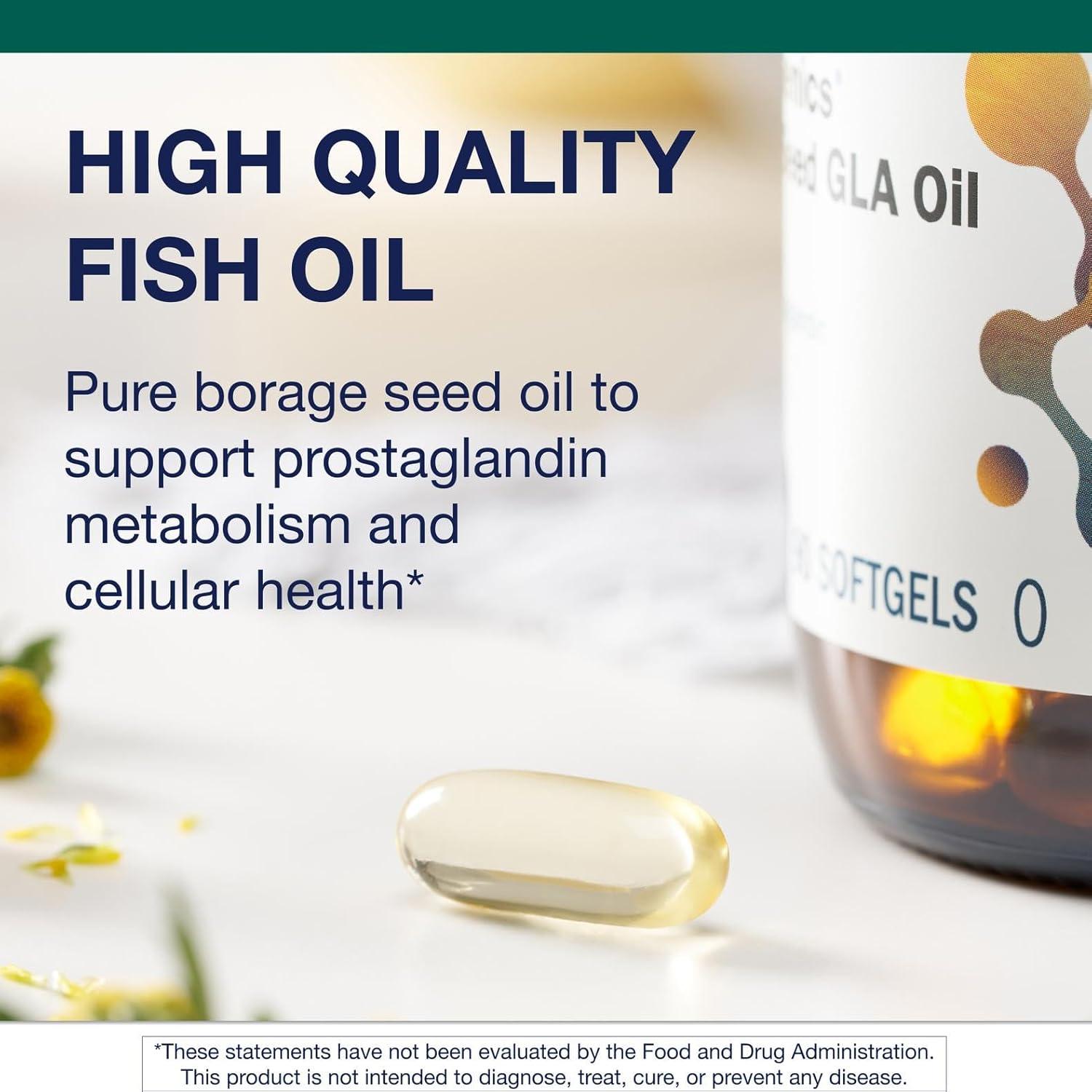 Metagenics OmegaGenics Aceite de Semilla de Borraja GLA 240 mg - Suplemento de Ácido Gamma-Linolénico - 90 Gelatinas Blandas