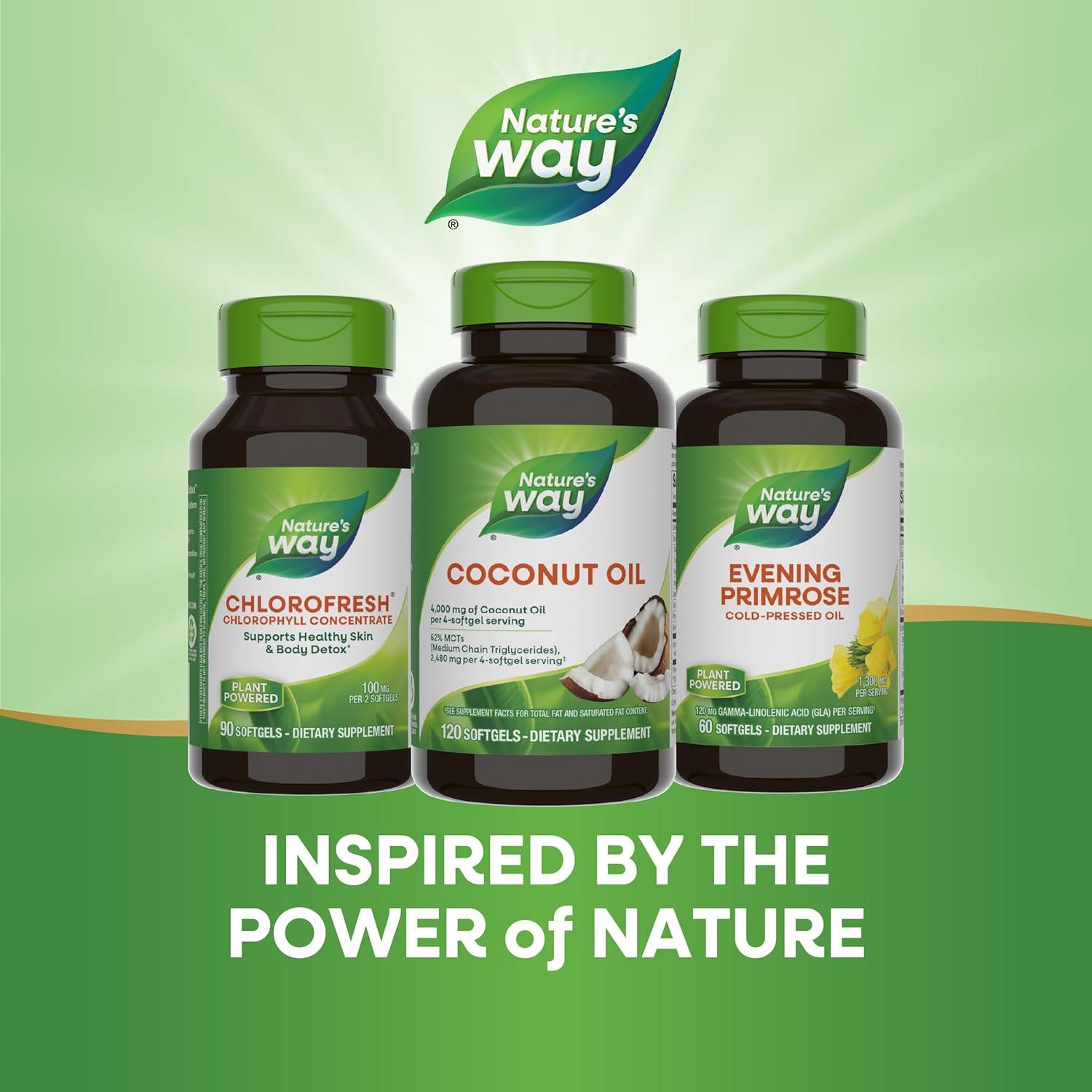 Aceite de Coco Nature's Way 120 Gelatinas Blandas 62% MCTs