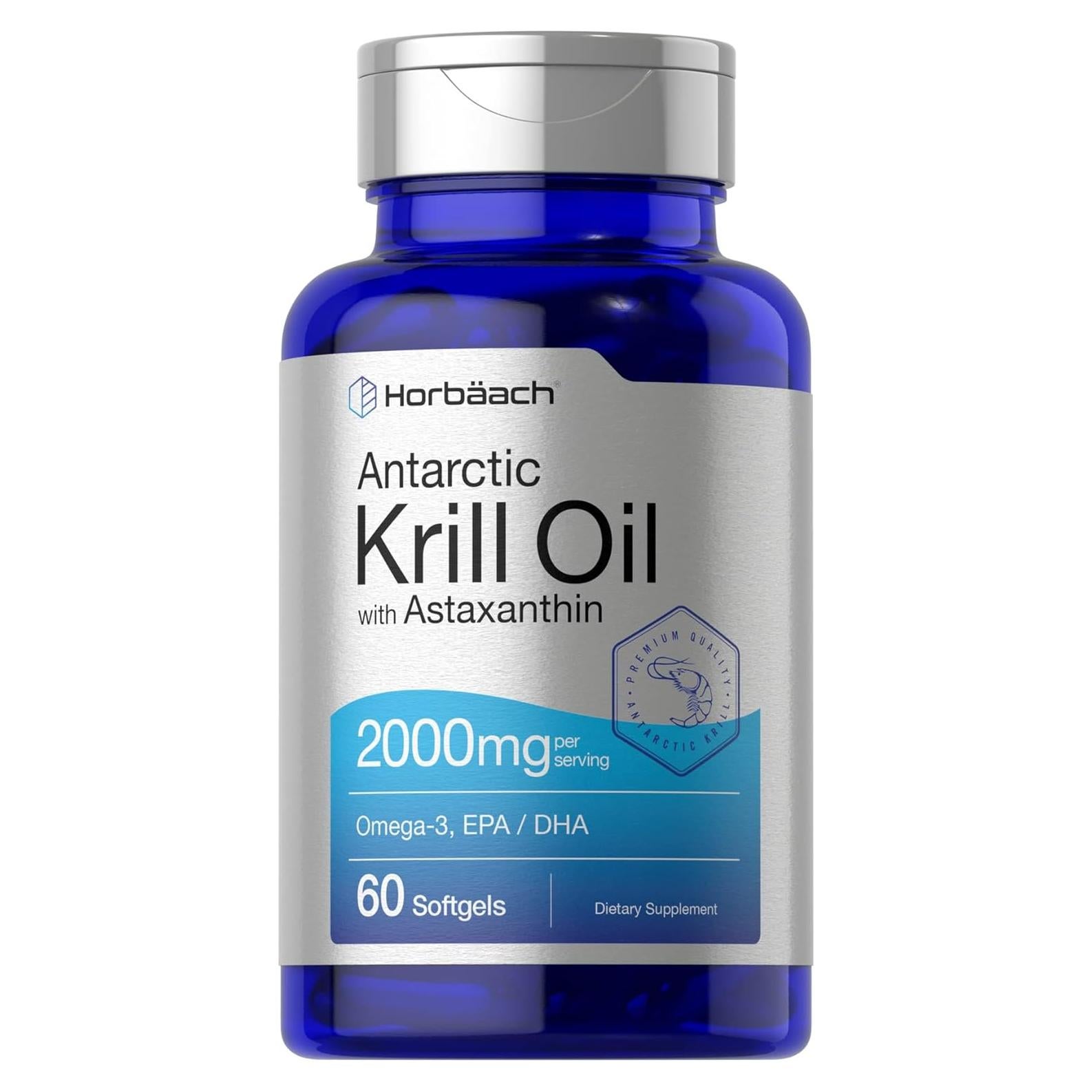 Aceite de Krill Antártico Horbäach 2000mg - 60 Cápsulas Blandas Omega-3