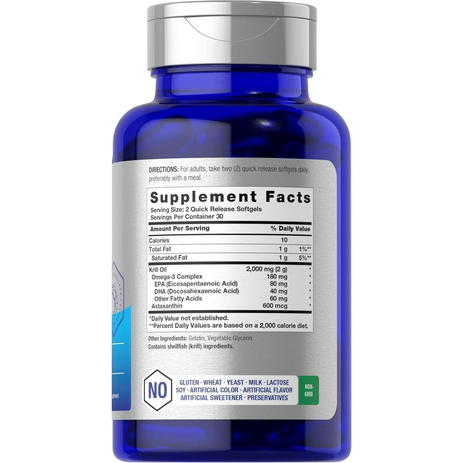 Aceite de Krill Antártico Horbäach 2000mg - 60 Cápsulas Blandas Omega-3