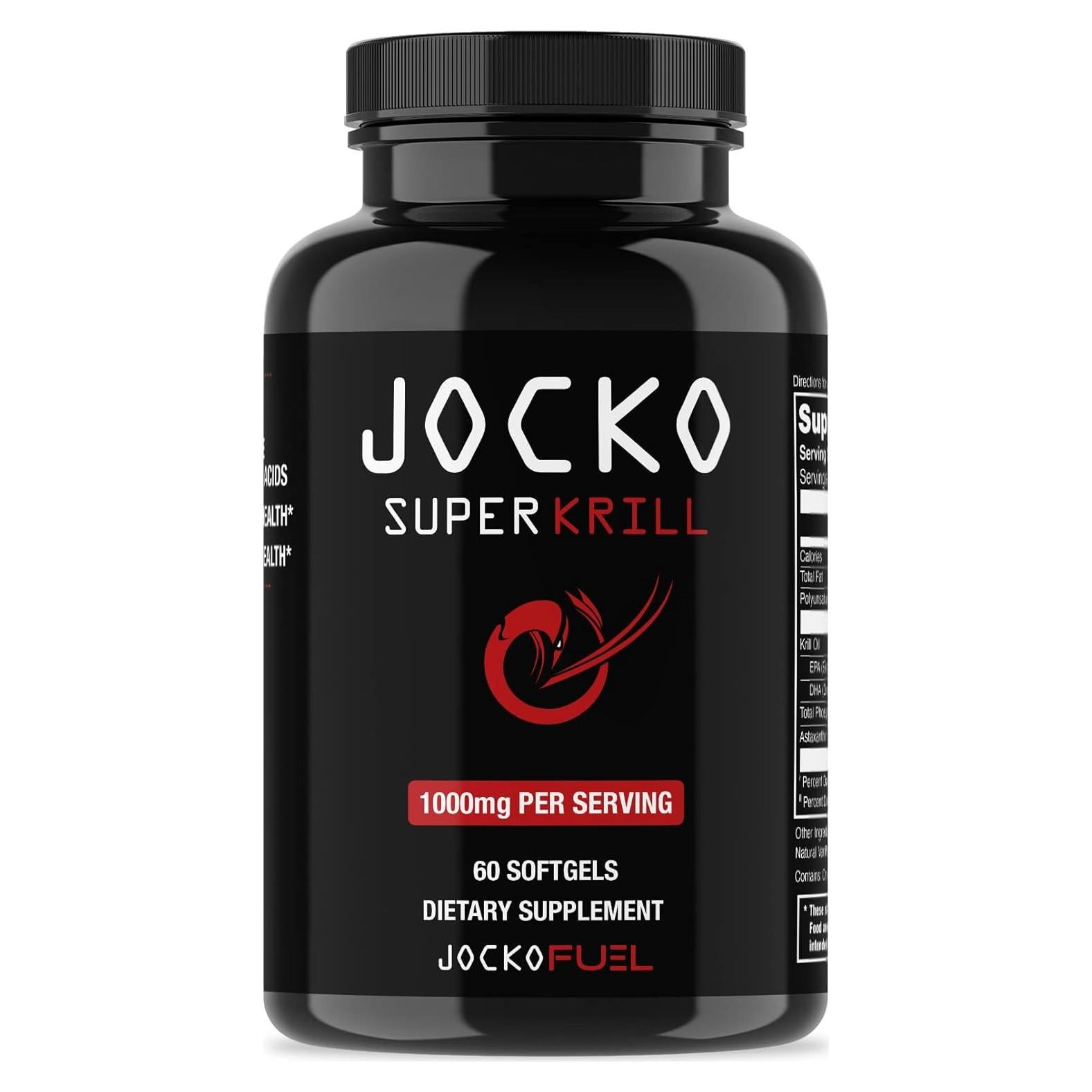 Suplemento Omega 3 Aceite de Kril Jocko Fuel 1000mg 60 Cápsulas
