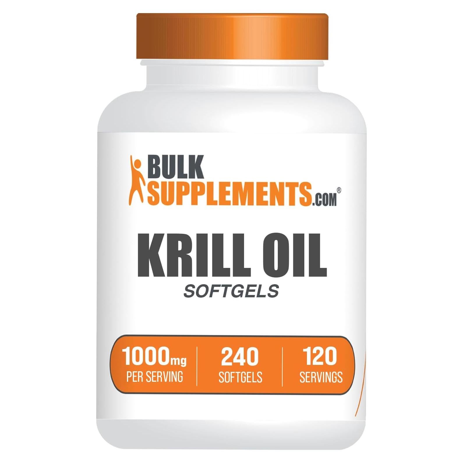Aceite de Krill BulkSupplements 1000mg 240 Cápsulas Blandas