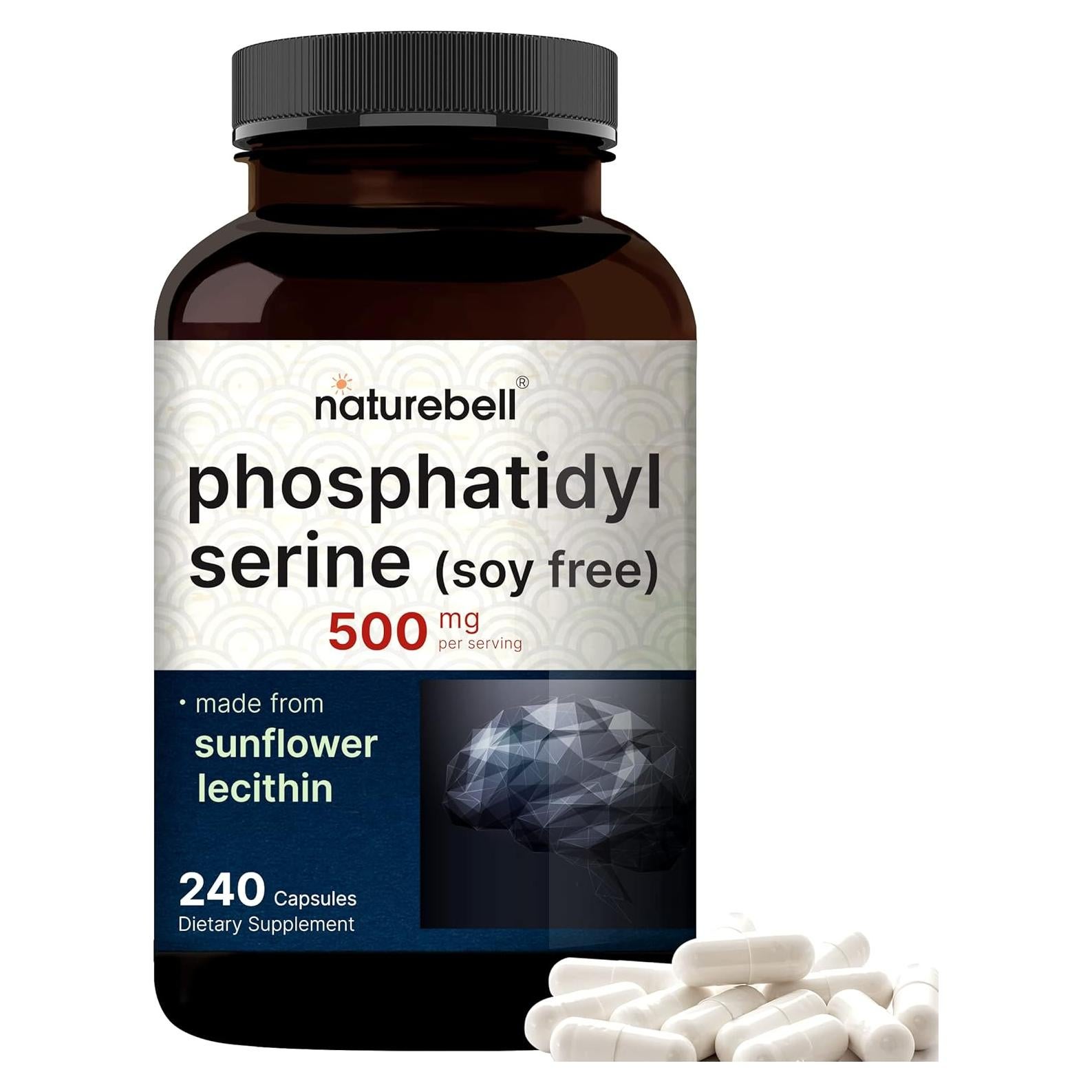 Suplemento de Fosfatidilserina NatureBell 500mg 240 Cápsulas