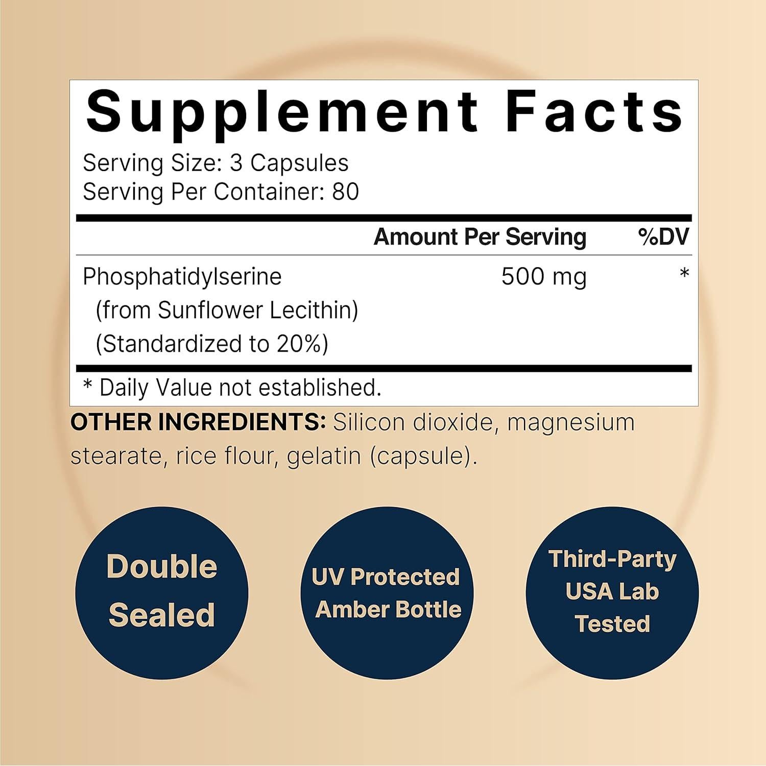 Suplemento de Fosfatidilserina NatureBell 500mg 240 Cápsulas