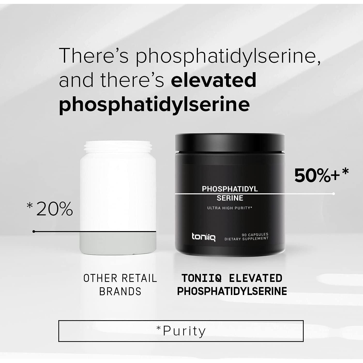 Suplemento Fosfatidilserina Toniiq 400mg 90 Cápsulas Vegetales