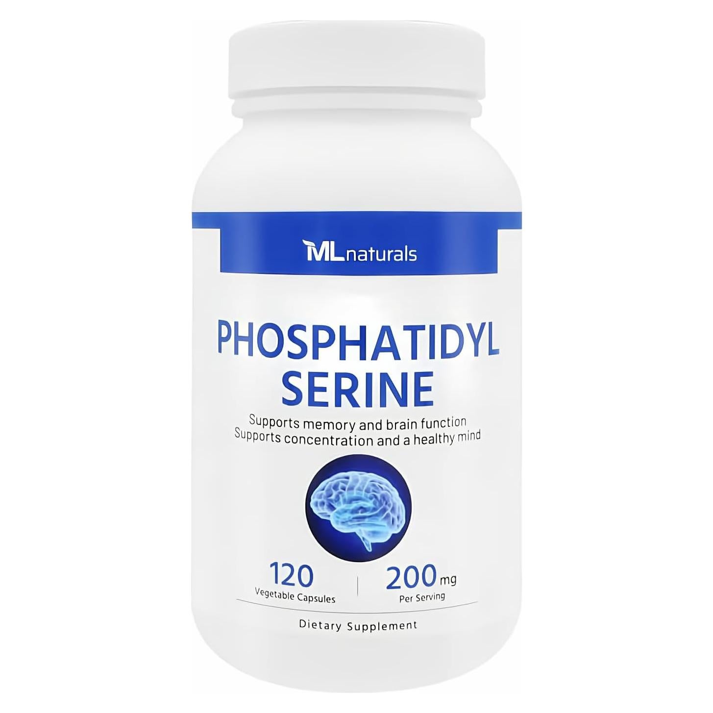 Fosfatidilserina 200 mg ML Naturals 120 Cápsulas Vegetales