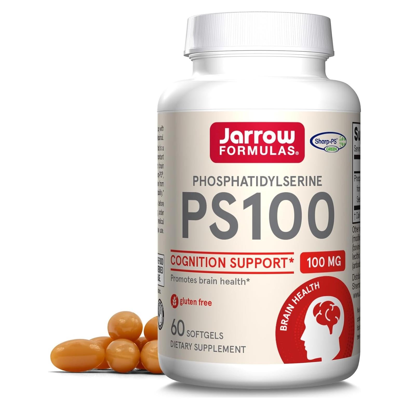 Suplemento Jarrow Formulas PS100 Fosfatidilserina 100mg 60 Gelatinas