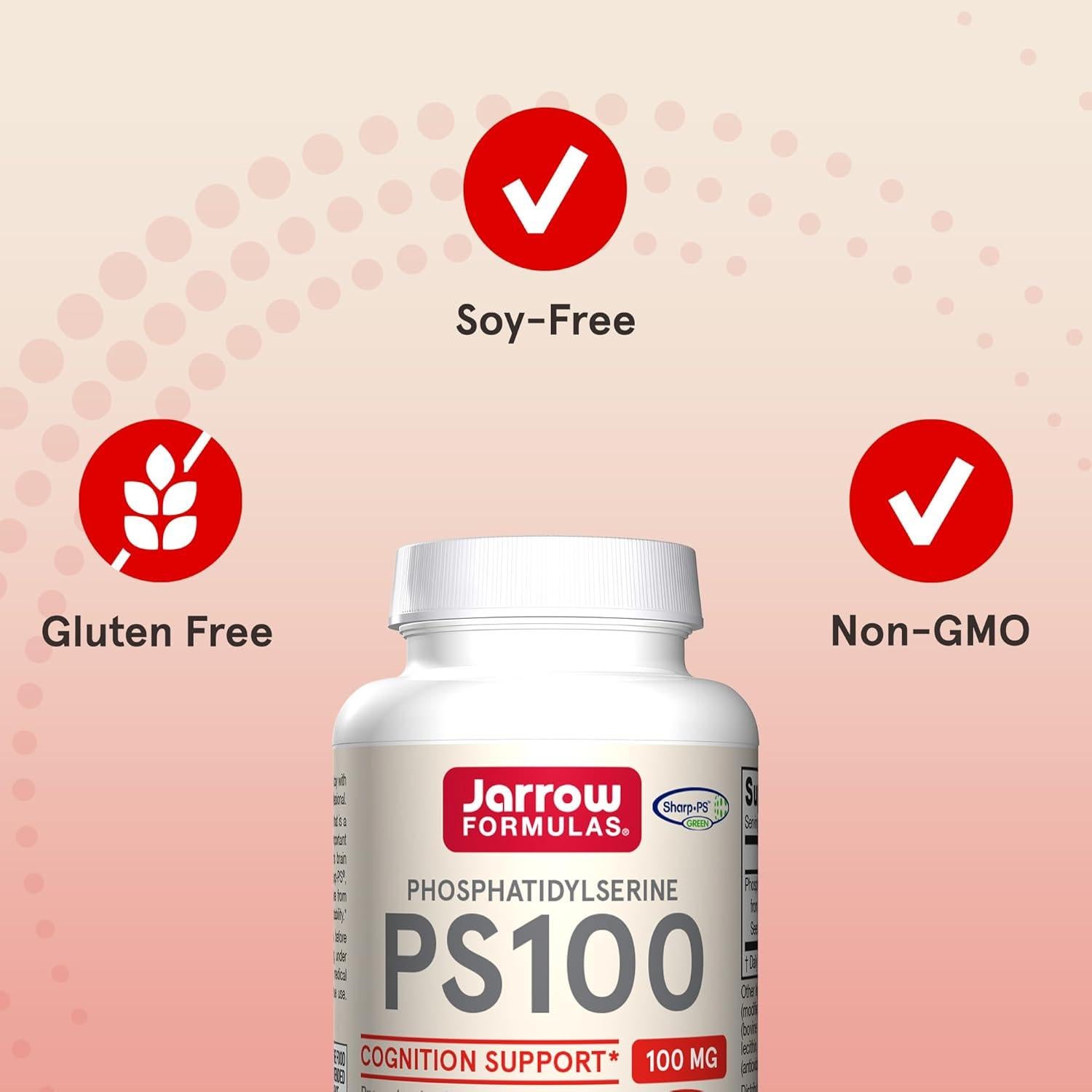 Suplemento Jarrow Formulas PS100 Fosfatidilserina 100mg 60 Gelatinas