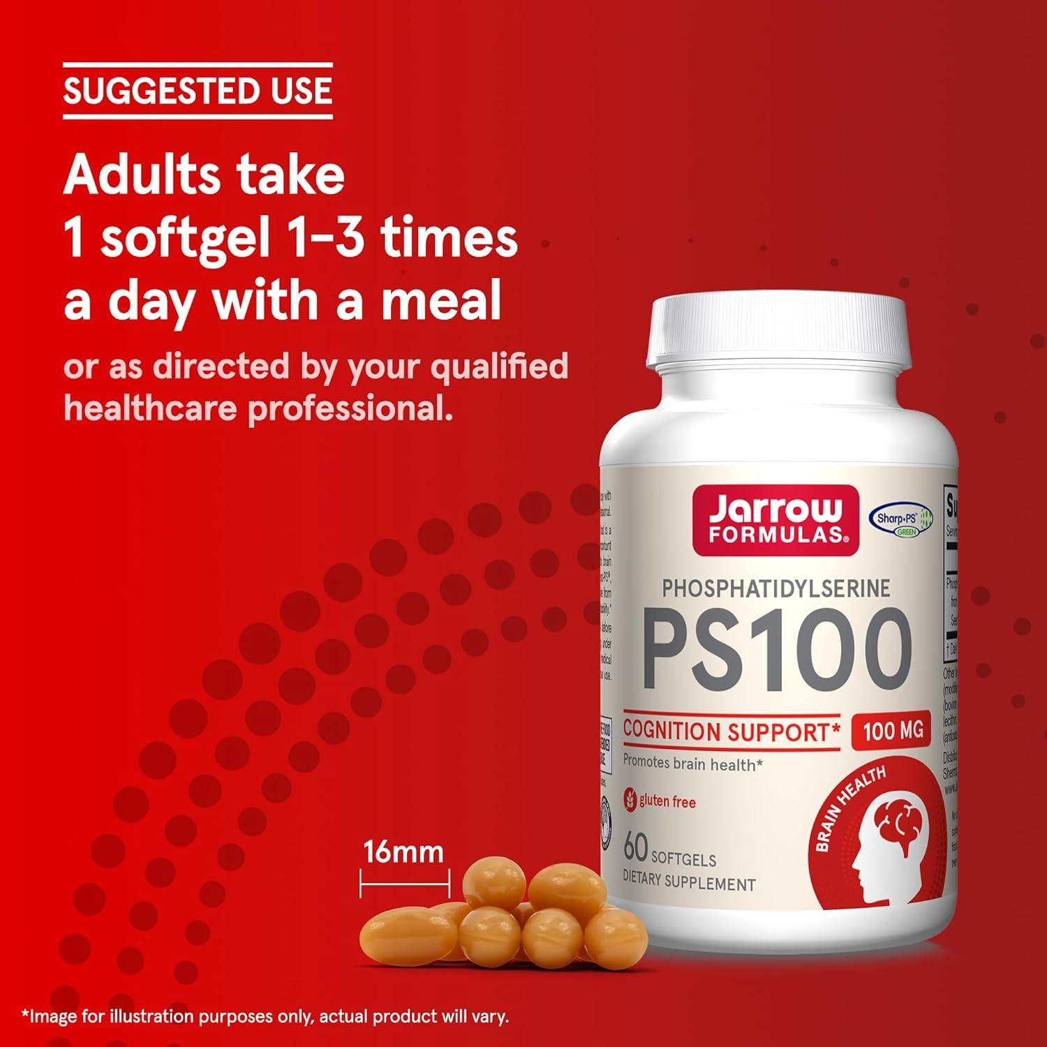 Suplemento Jarrow Formulas PS100 Fosfatidilserina 100mg 60 Gelatinas