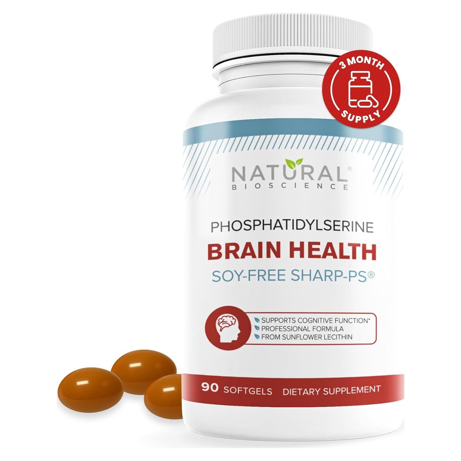 Suplemento Fosfatidilserina 100mg Natural BioScience 90 Softgels