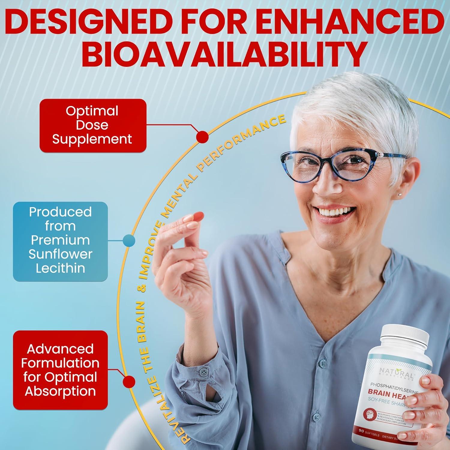 Suplemento Fosfatidilserina 100mg Natural BioScience 90 Softgels