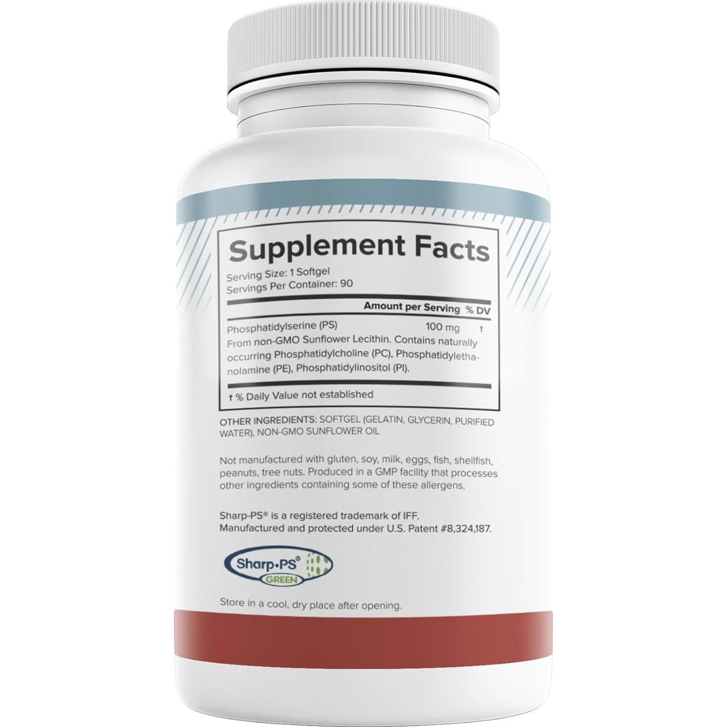 Suplemento Fosfatidilserina 100mg Natural BioScience 90 Softgels