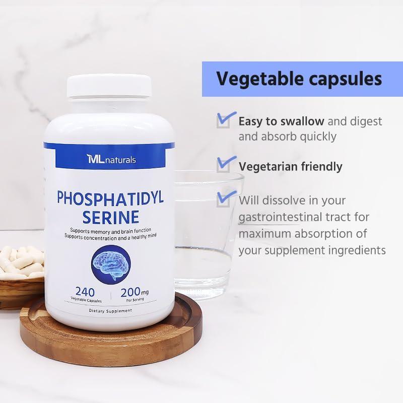 Fosfatidilserina 200 mg ML Naturals 240 Cápsulas Vegetales