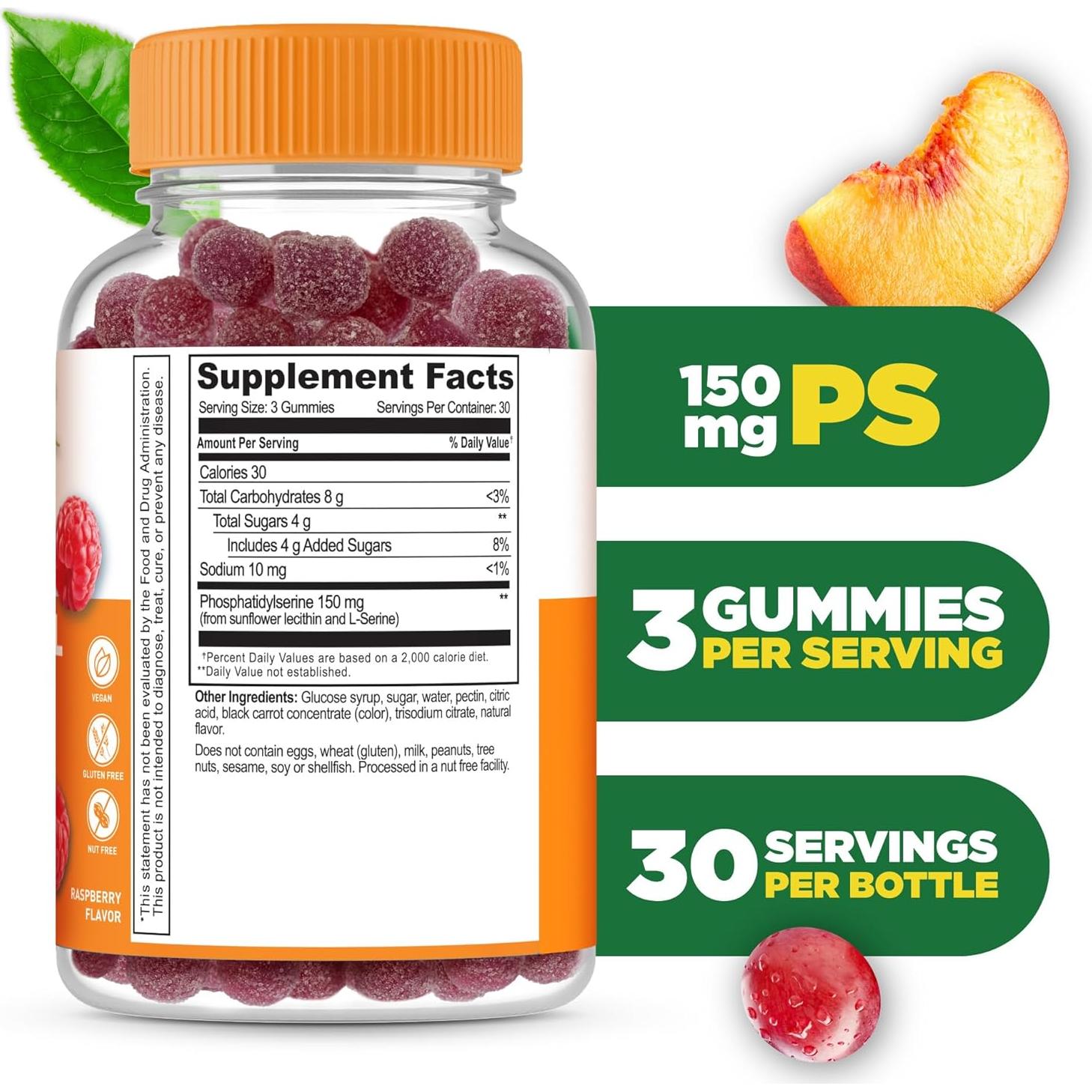 Gomitas de Fosfatidilserina Lifeable 150mg - 90 Unidades