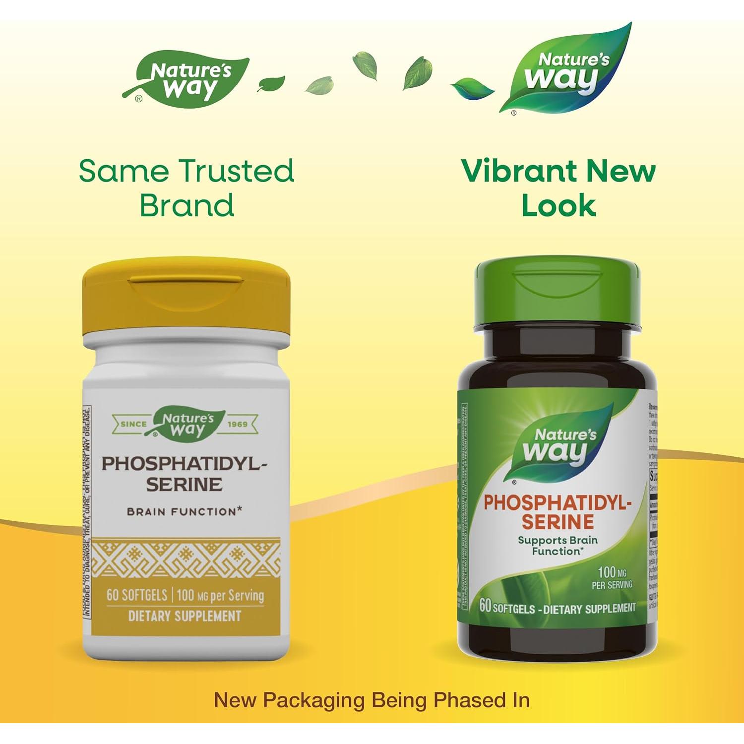 Fosfatidilserina Nature's Way 60 Gelatinas Blandas 100 mg