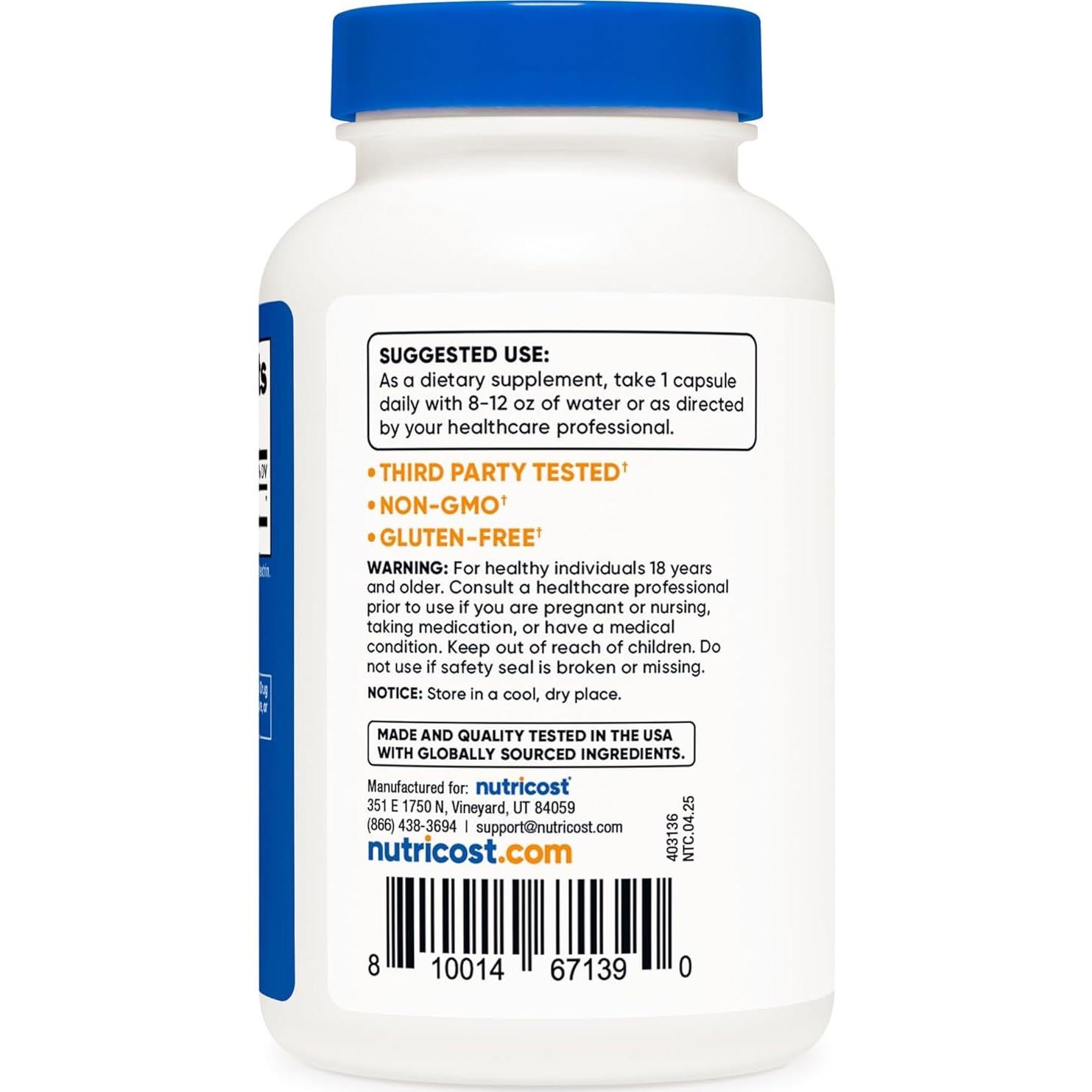 Cápsulas de Huperzina A Nutricost 200 mcg - 240 Unidades