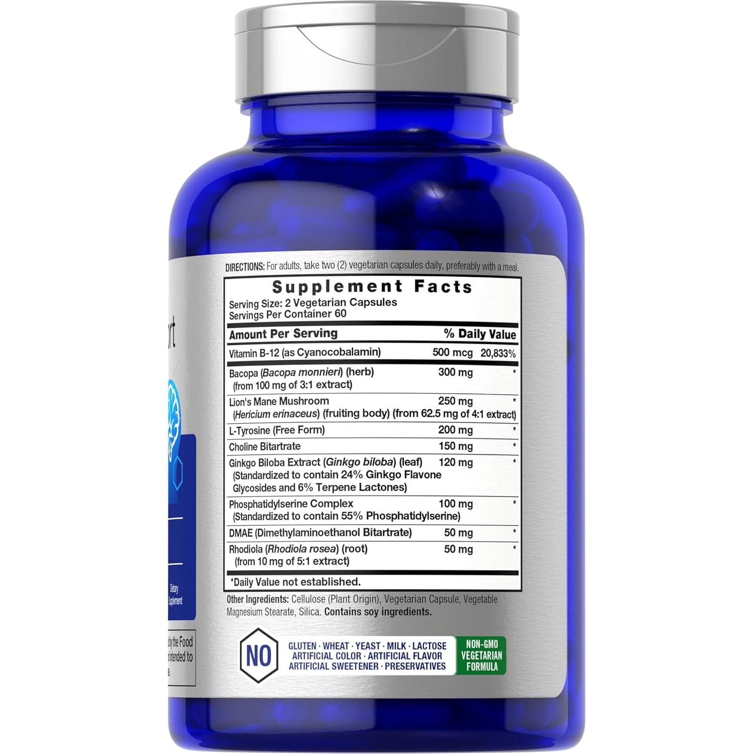 Suplemento Cerebral Horbaach NeuroGuard 120 Cápsulas Vegetariano