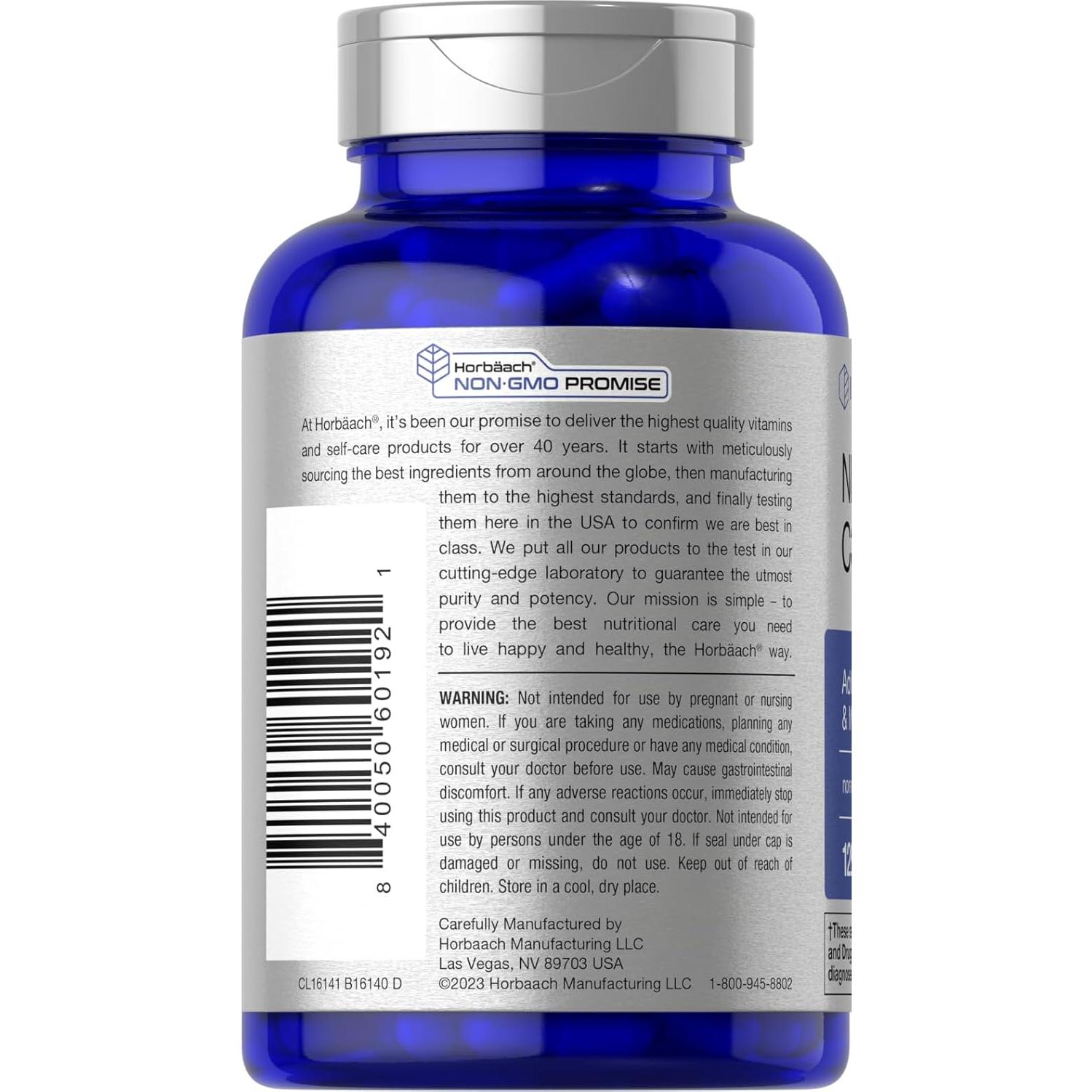 Suplemento Cerebral Horbaach NeuroGuard 120 Cápsulas Vegetariano