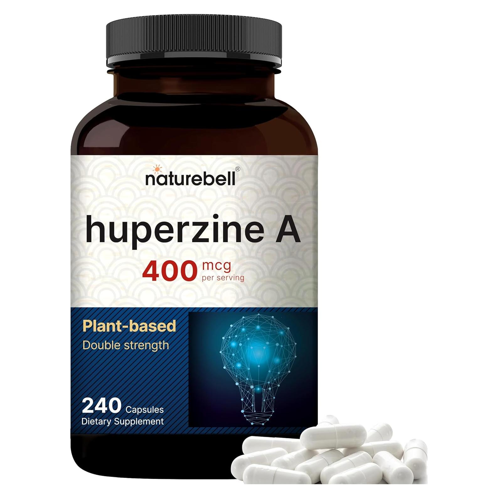 Suplemento Huperzine A NatureBell 400mcg 240 Cápsulas