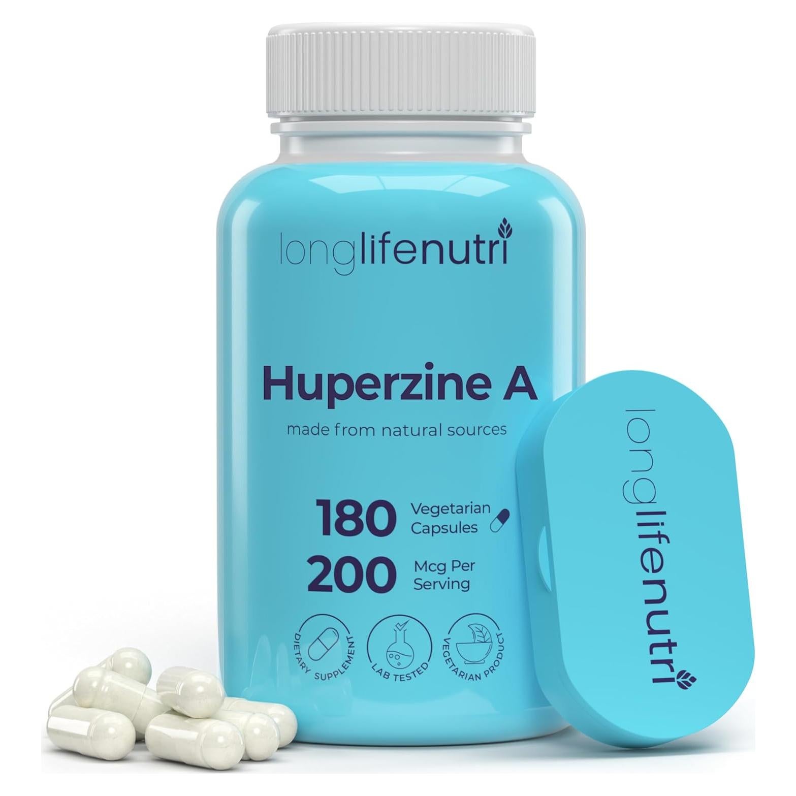 LongLifeNutri Huperzine A 200mcg 180 Cápsulas Vegetarianas