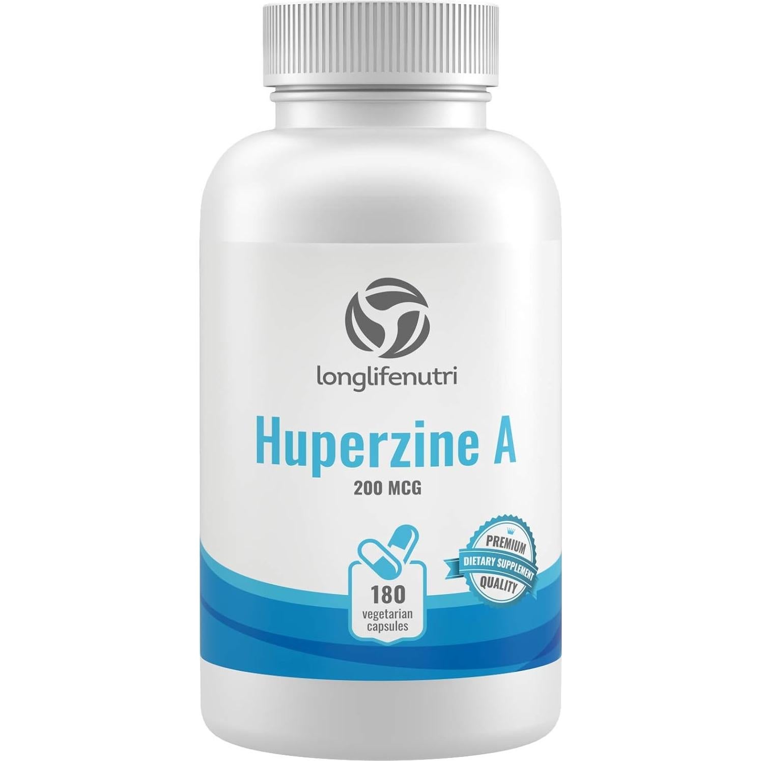 LongLifeNutri Huperzine A 200mcg 180 Cápsulas Vegetarianas