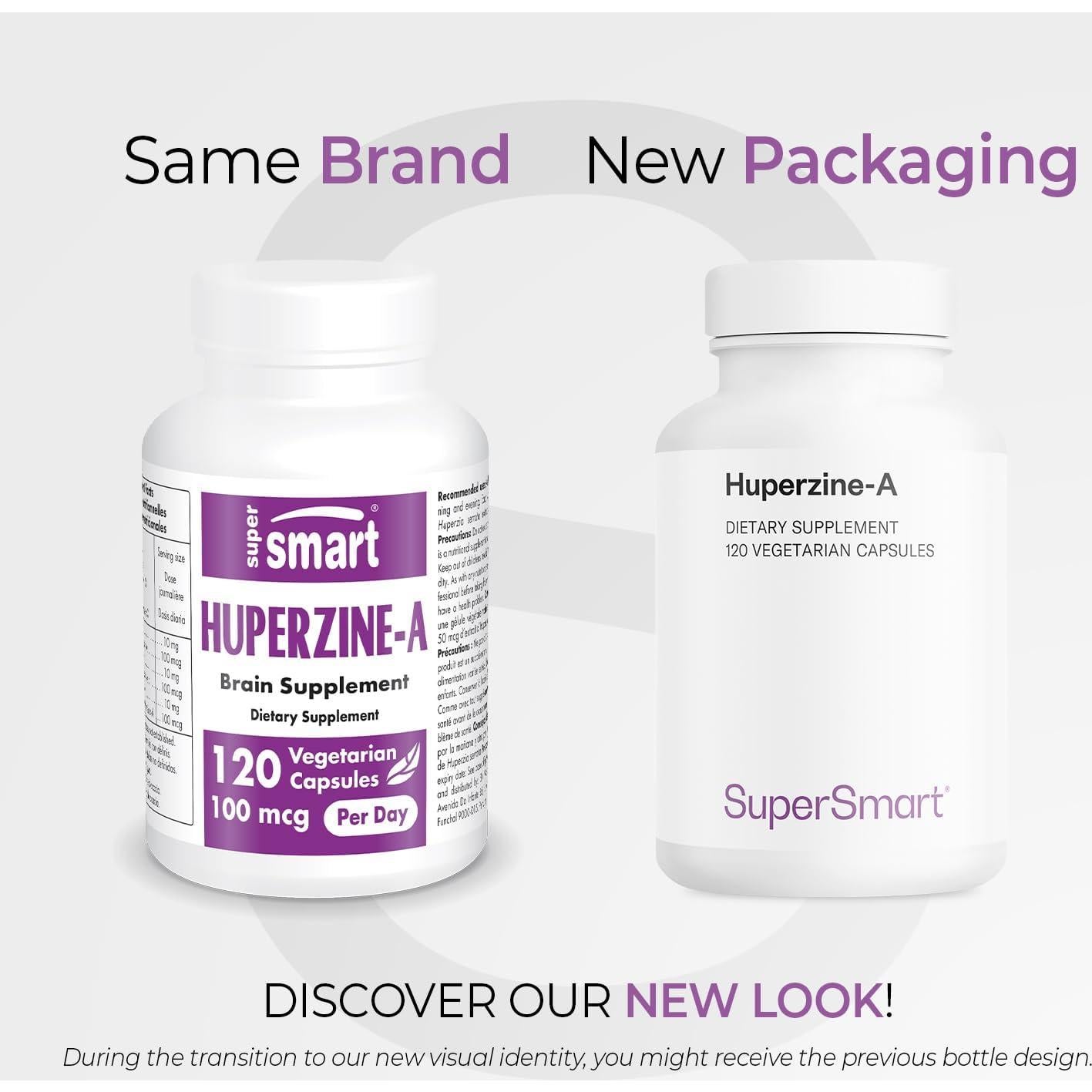 Suplemento Huperzina A 100 mcg Supersmart - 120 Cápsulas Veganas