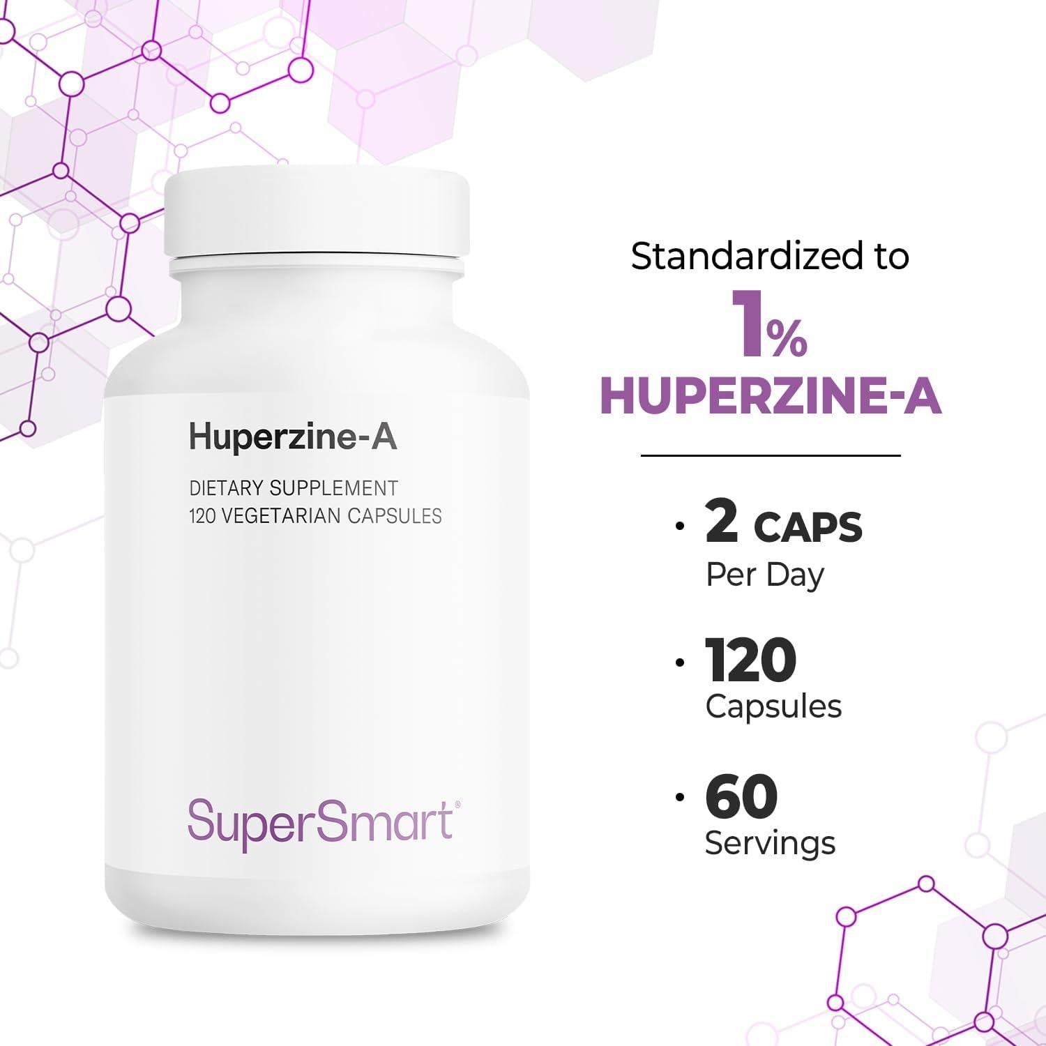 Suplemento Huperzina A 100 mcg Supersmart - 120 Cápsulas Veganas