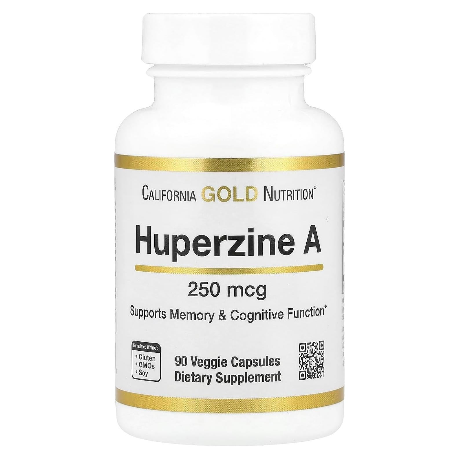 Huperzina A 250 mcg California Gold Nutrition - 90 Cápsulas Veganas