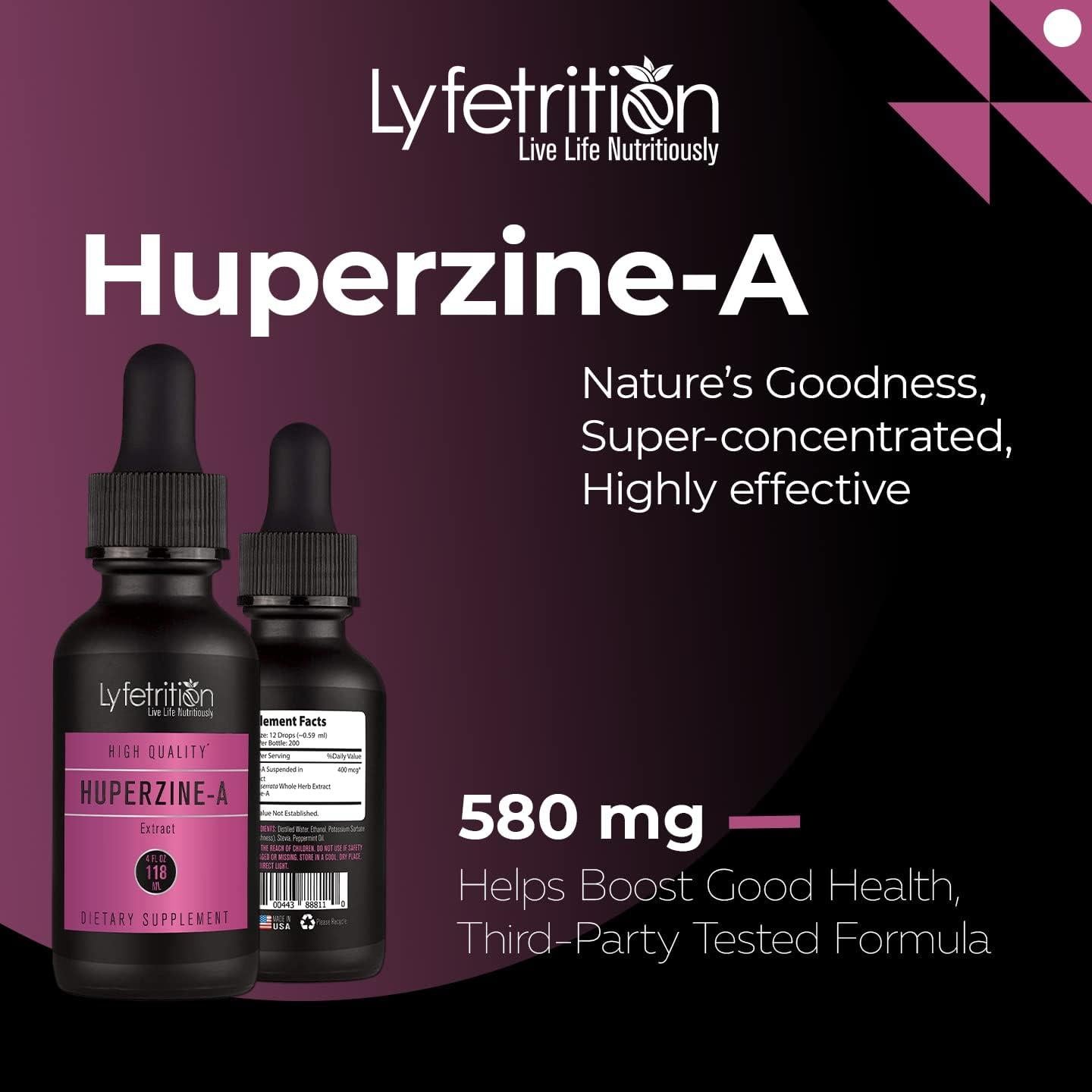 Suplemento Líquido Huperzina-A Lyfetrition 380 mcg 220 Porciones