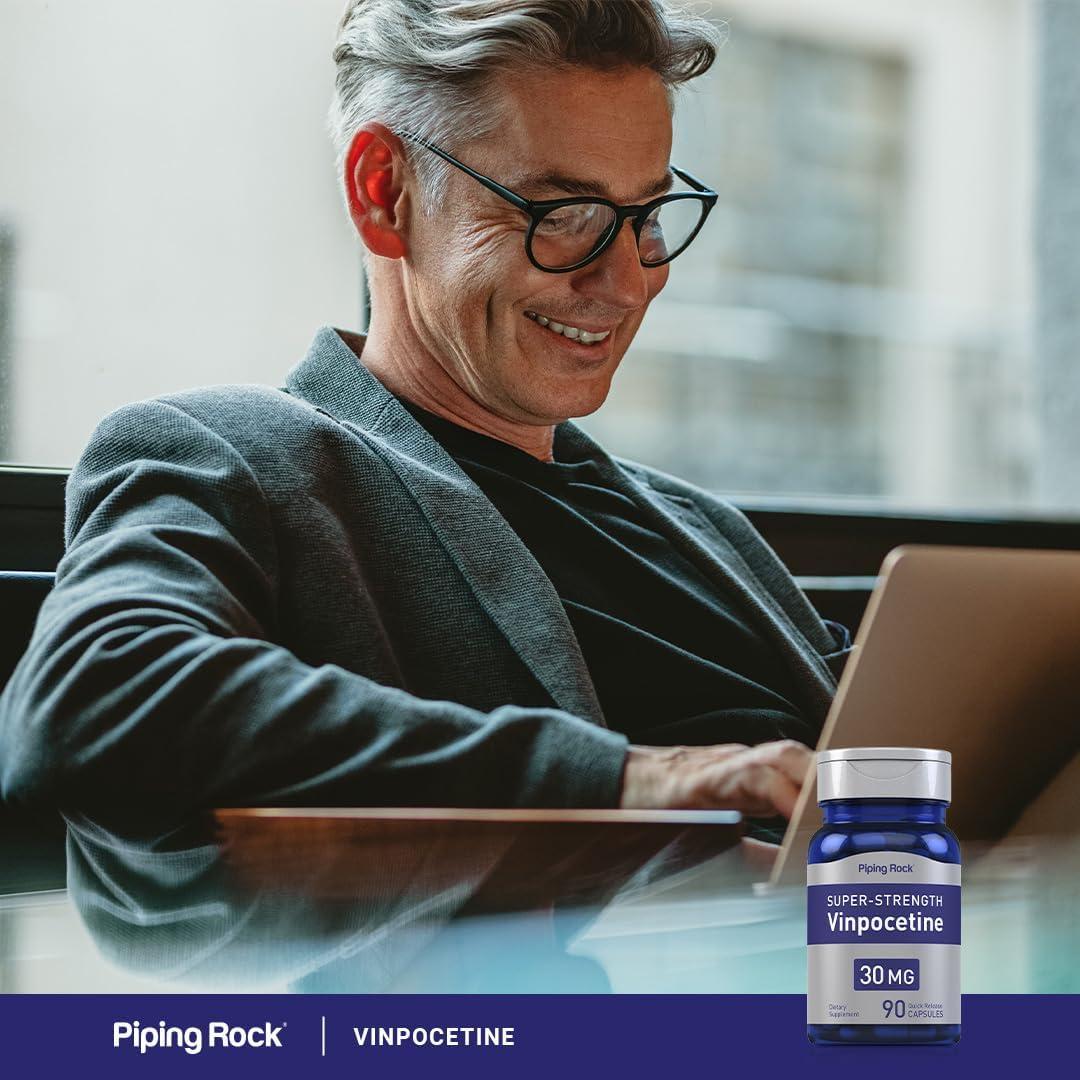 Suplemento Vinpocetina 30mg Piping Rock 90 Cápsulas No OGM