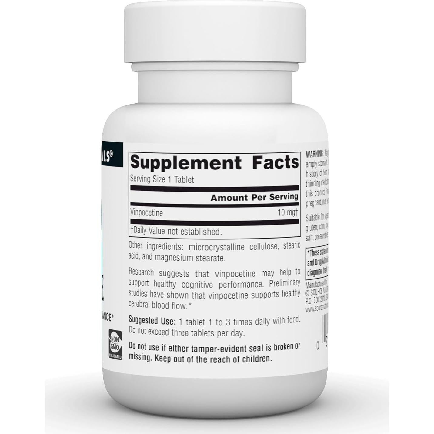 Tabletas de Vinpocetina Source Naturals 10 mg - 120 Unidades