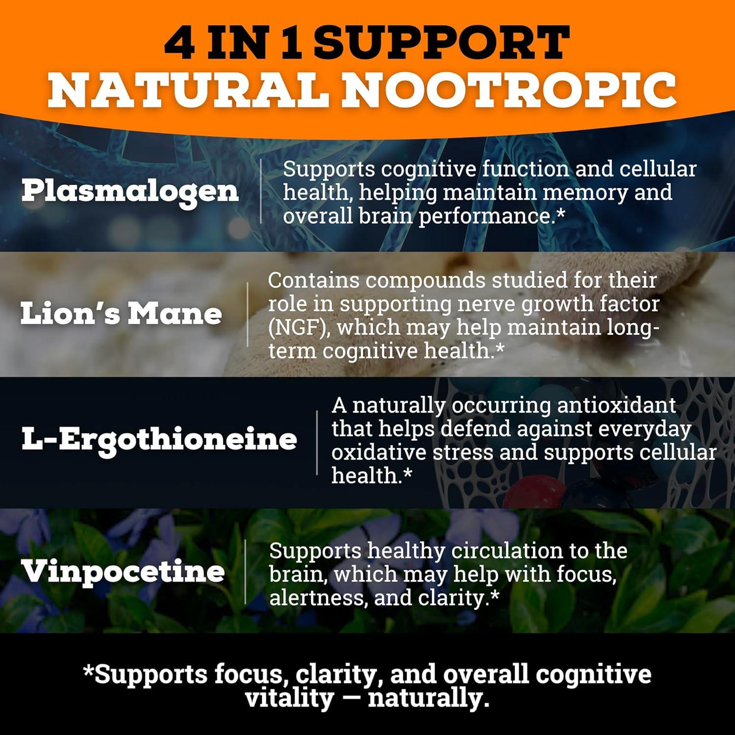 Suplemento Cerebral Addifocus 4-en-1 para Memoria 56.7g