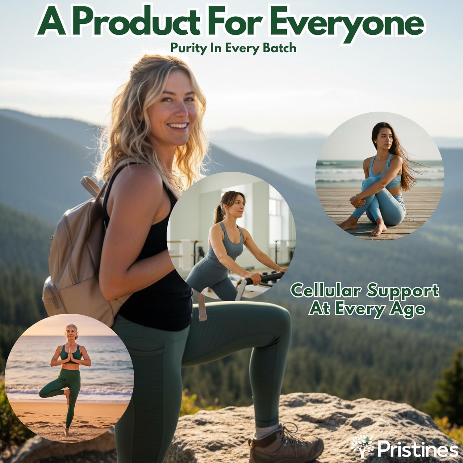 Suplemento Antienvejecimiento Pristine - 90 Cápsulas - Fisetina, Quercetina, Cúrcuma, Zinc