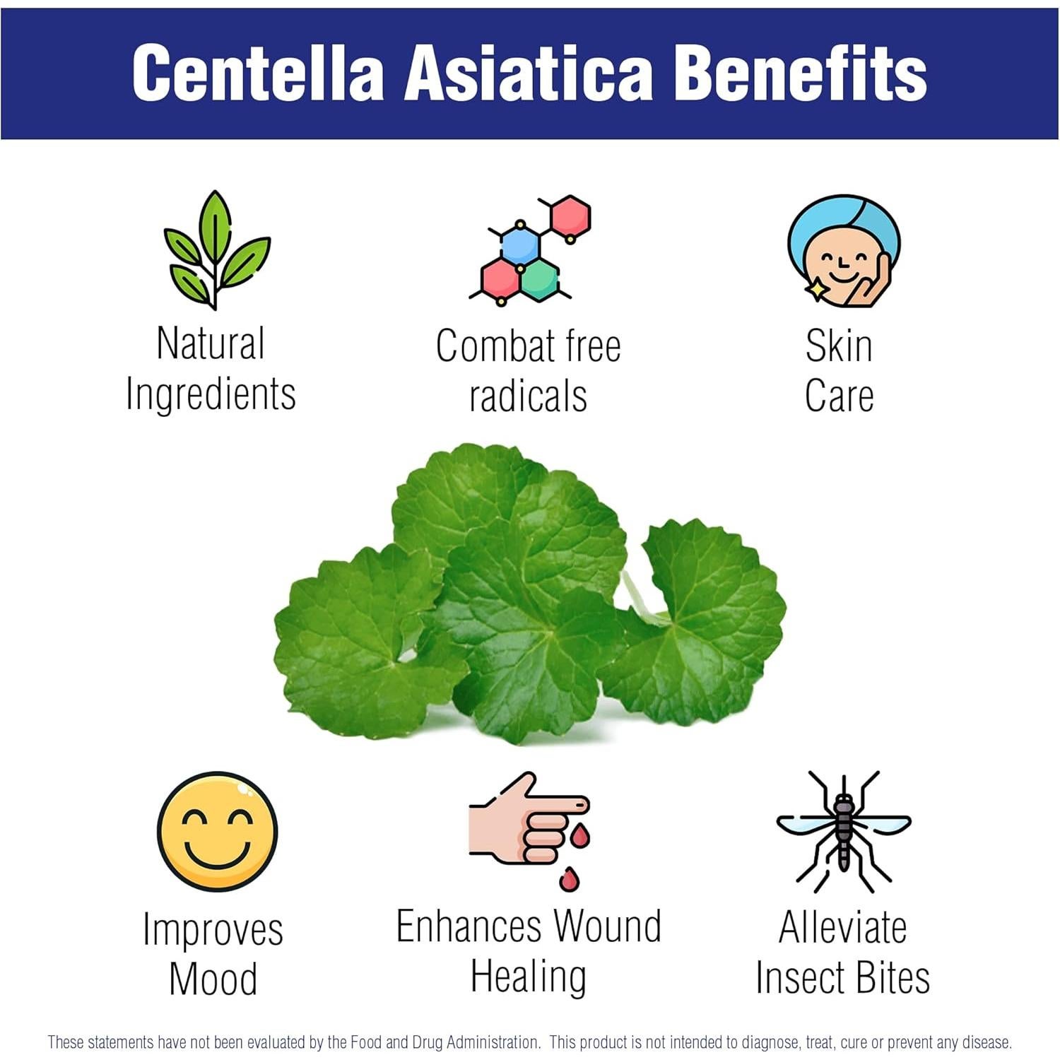 Centella Asiatica 500 mg 60 Cápsulas Sistemas Naturales