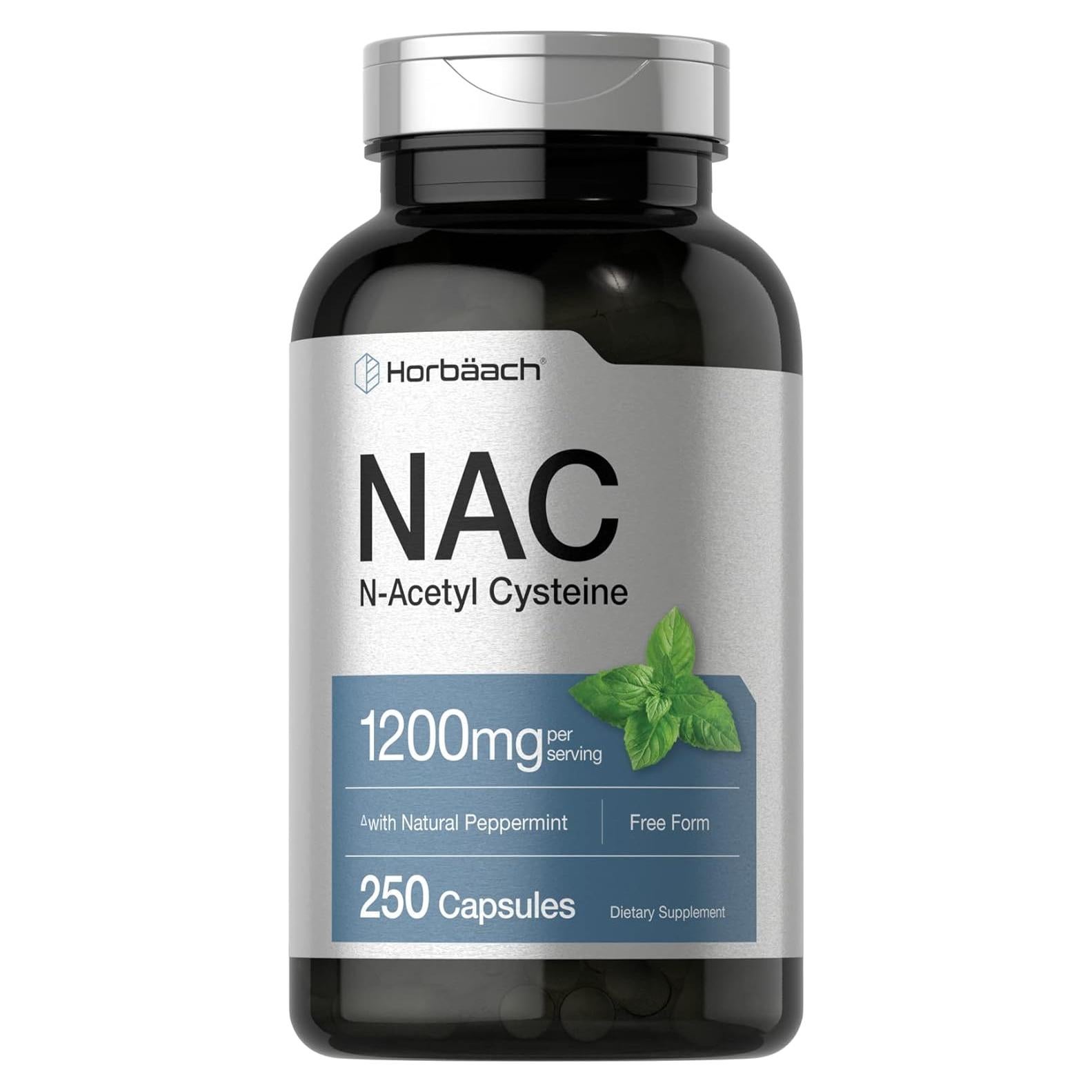 Suplemento N-Acetil Cisteína Horbaach 1200mg 250 Cápsulas