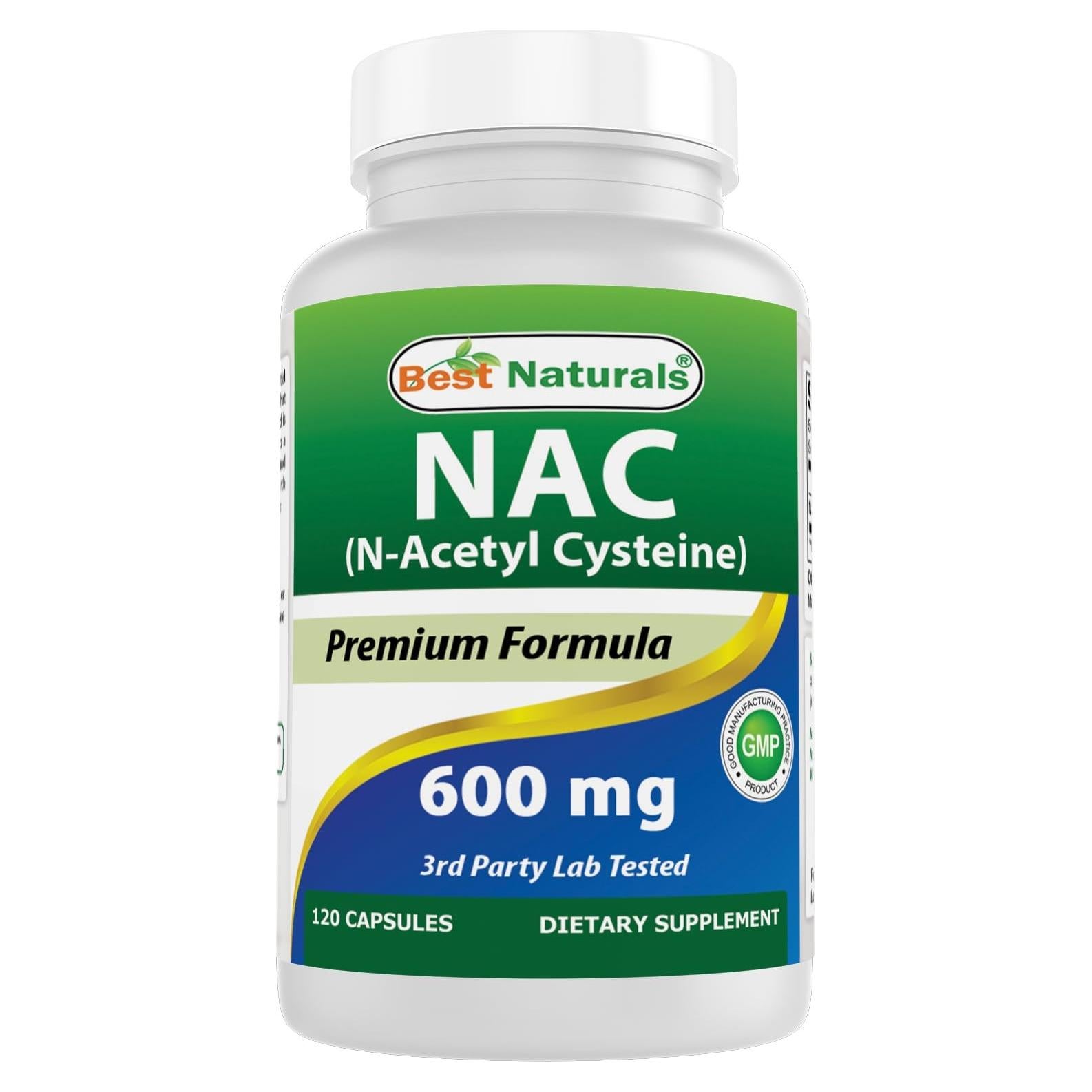 NAC N Acetil Cisteína 600 mg 120 Cápsulas Mejores Naturales