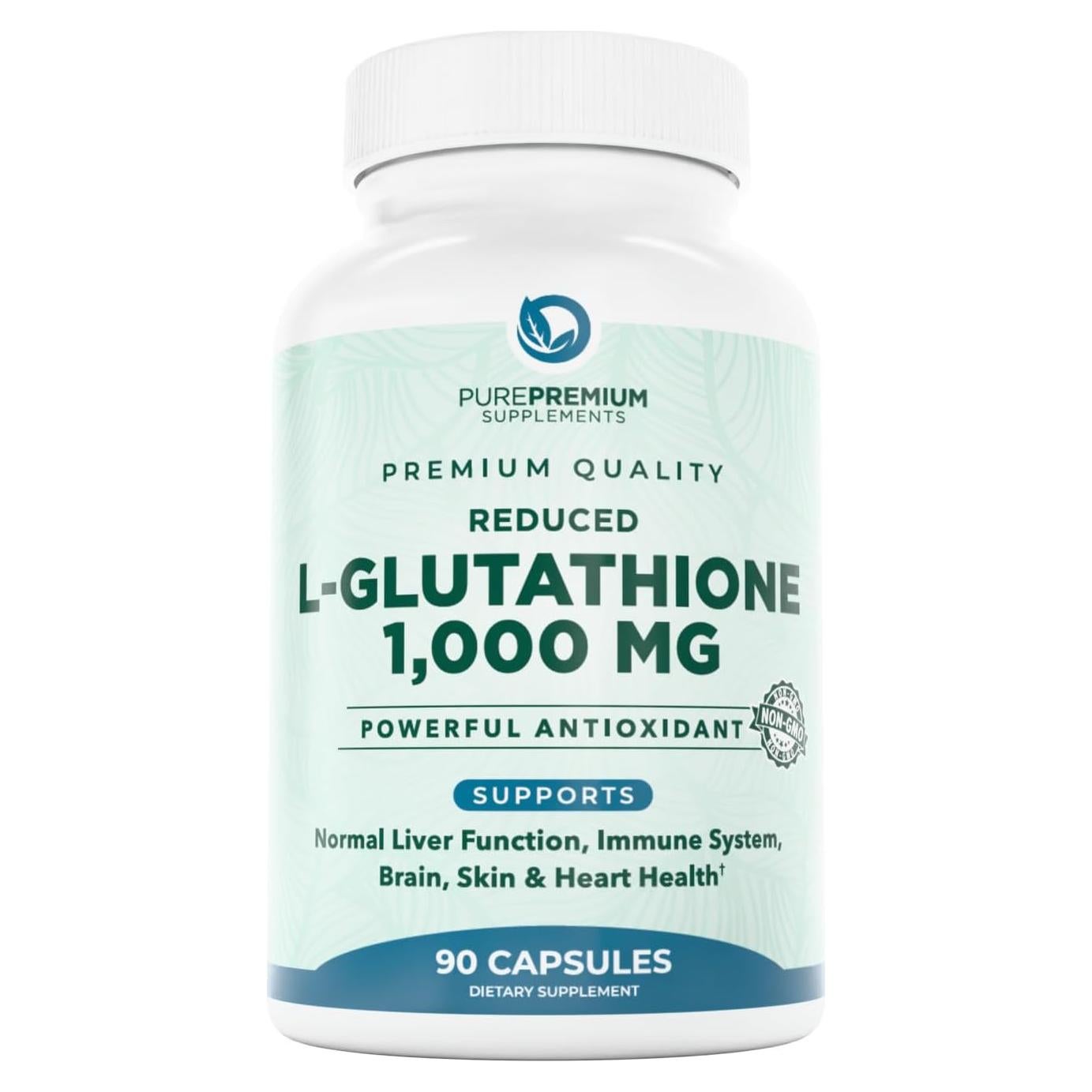Suplemento de Glutatión Reducido PurePremium 1000mg 90 Cápsulas